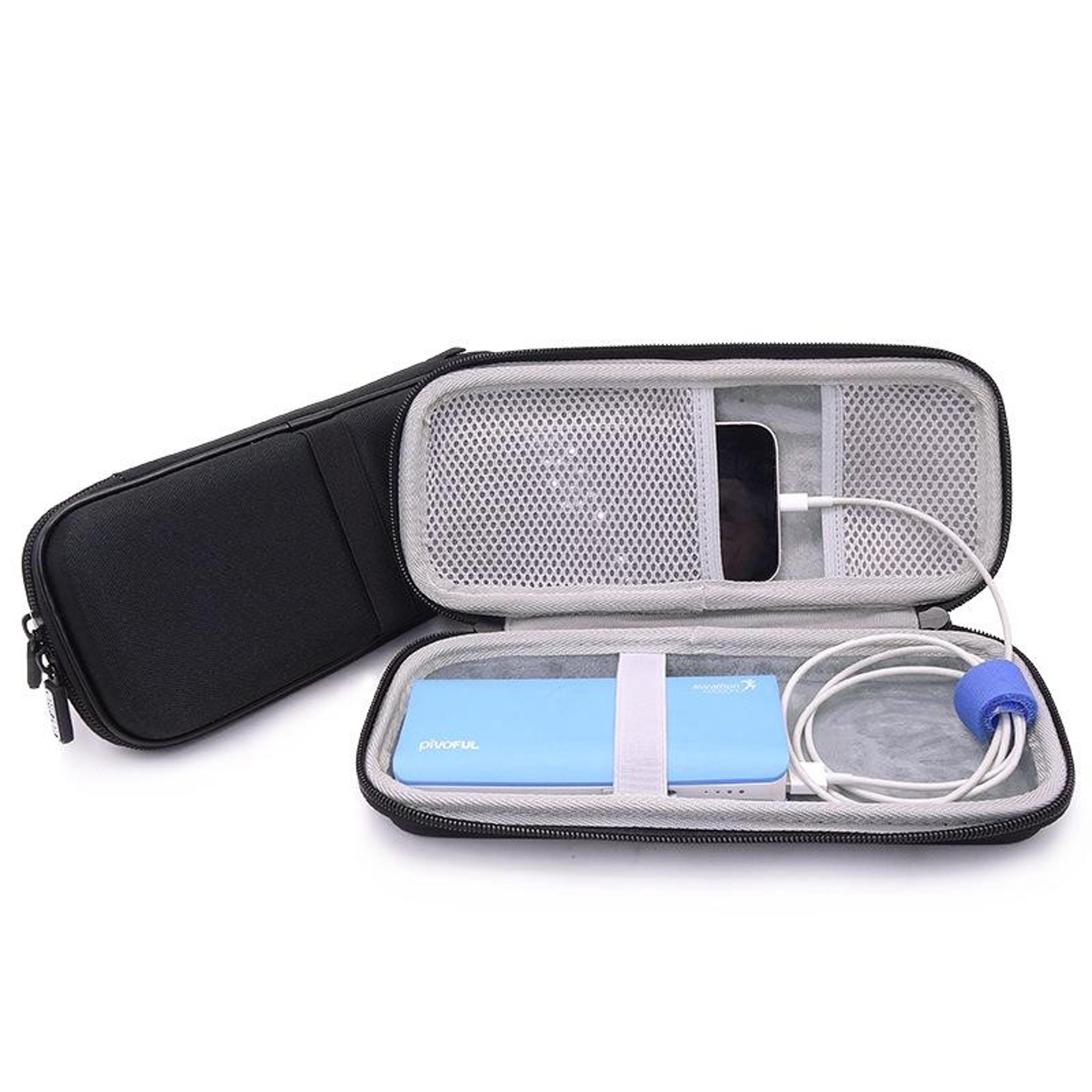 eva storage bag for power bank & data cables | waterproof cable organizer case with handle