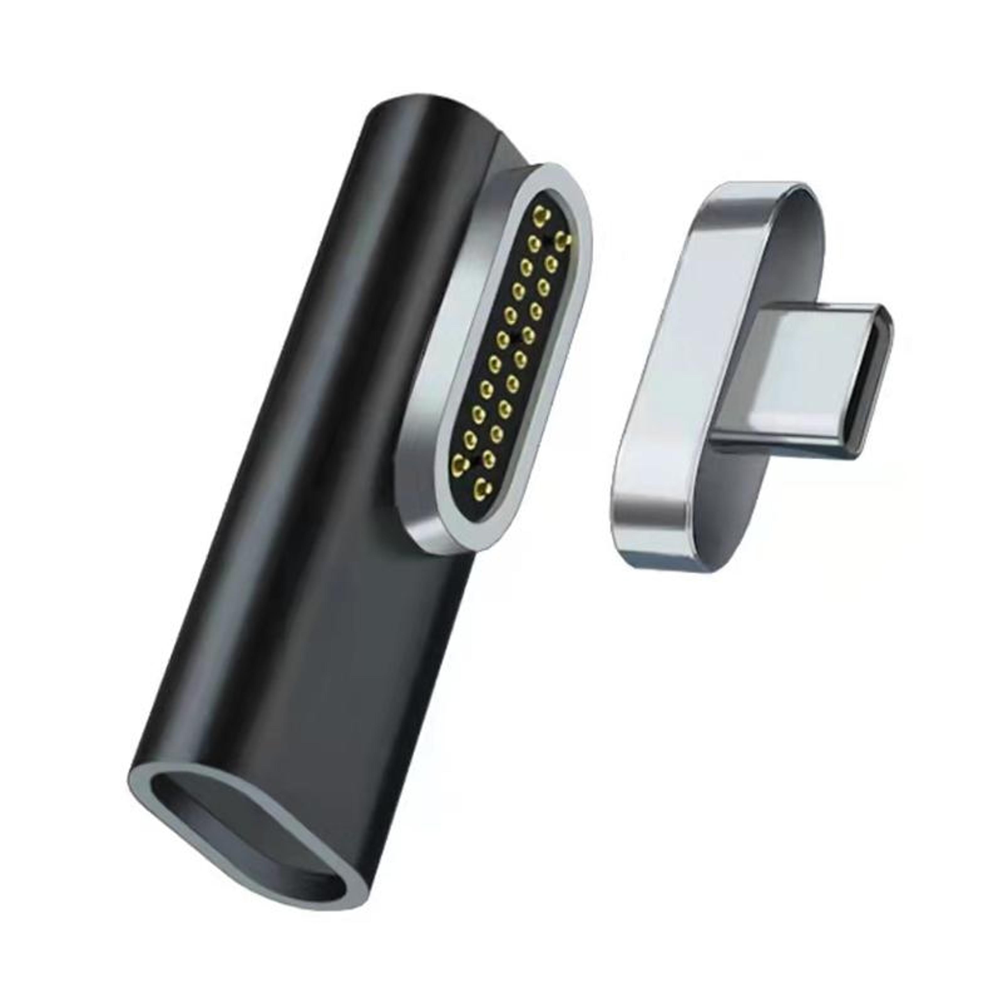 magnetic usb-c elbow adapter type-c fast charging & data transfer l-shaped connector