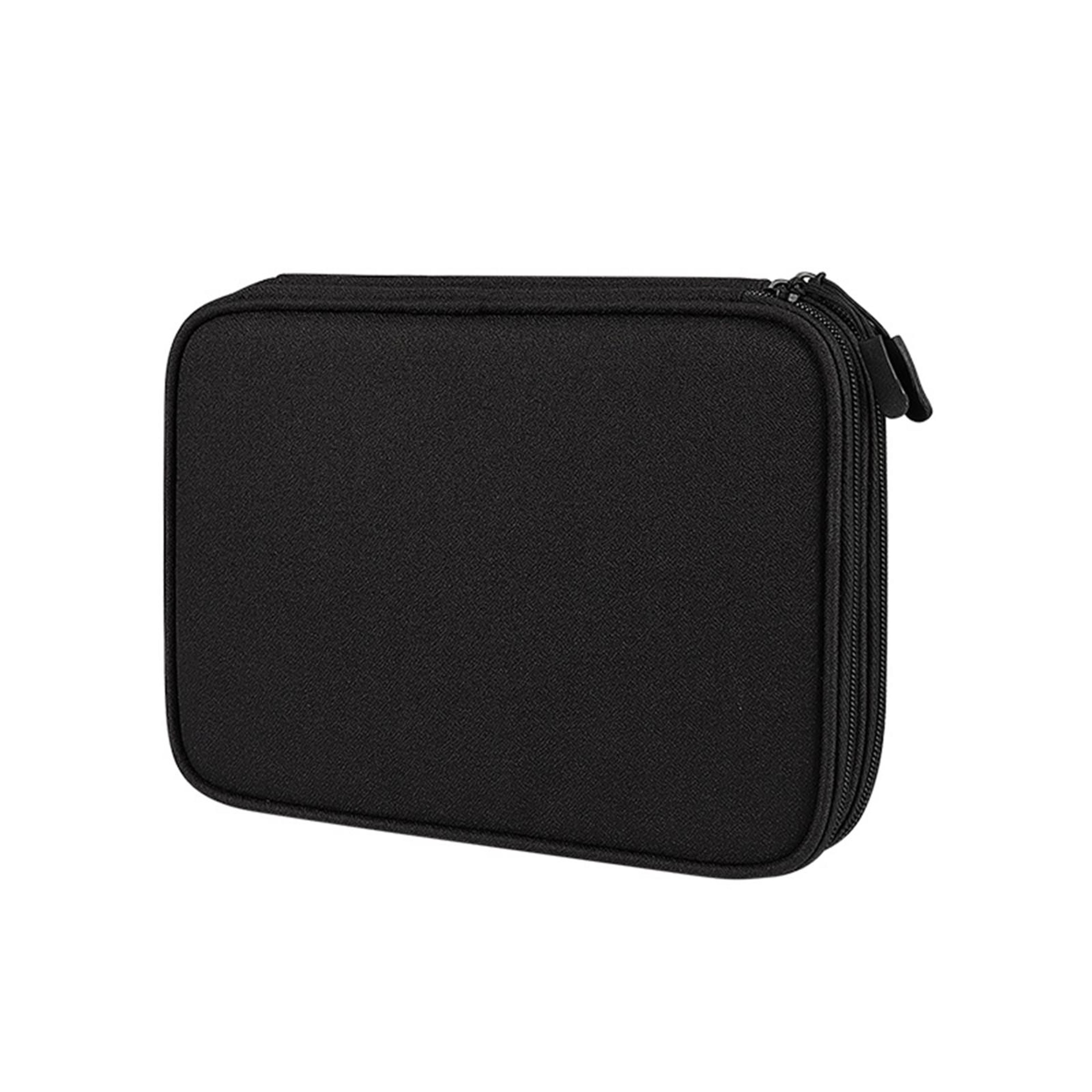 double layer digital accessory storage bag cable organizer bag for travel electronics organizer black