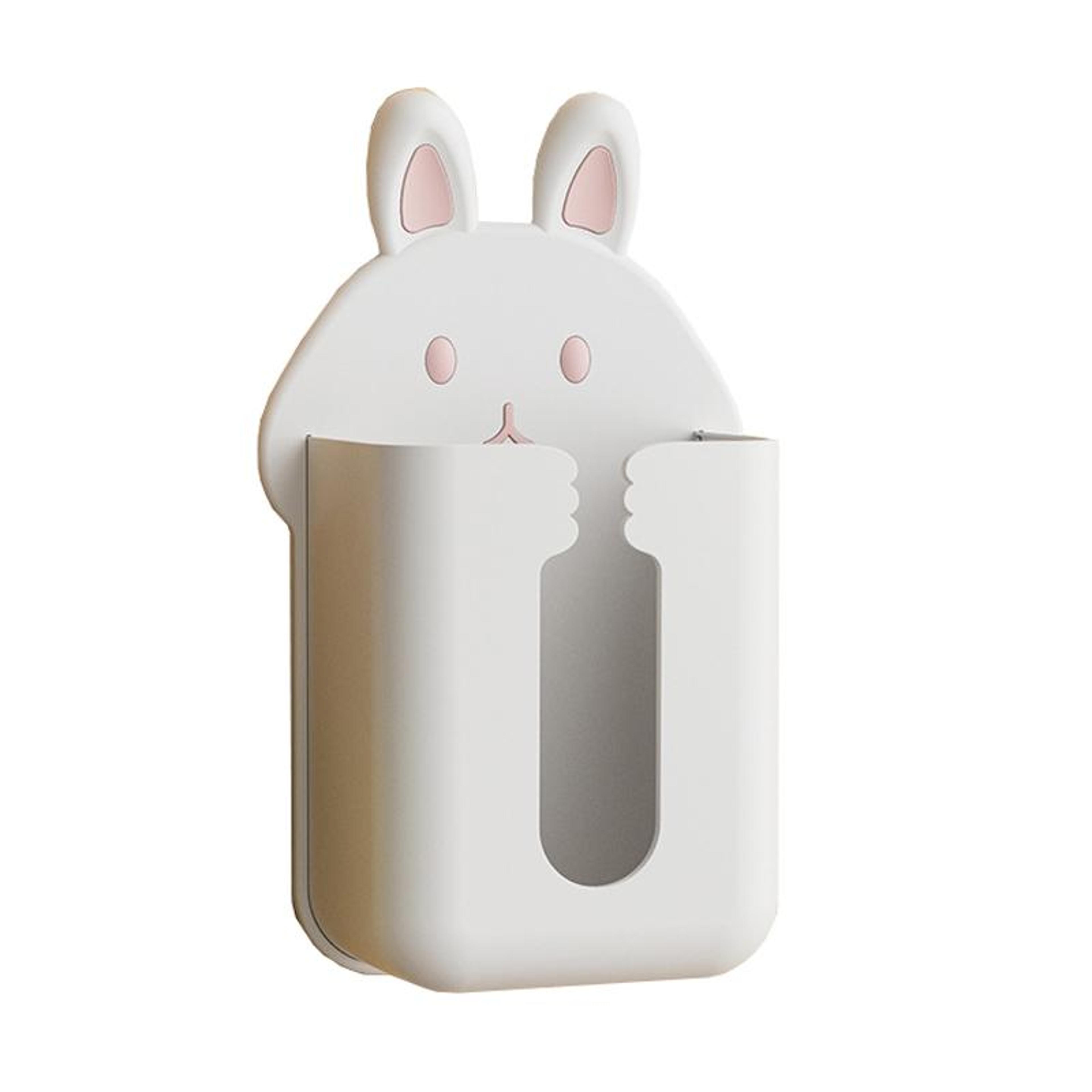wall mounted tissue box holder cute rabbit organizer for bathroom kitchen storage