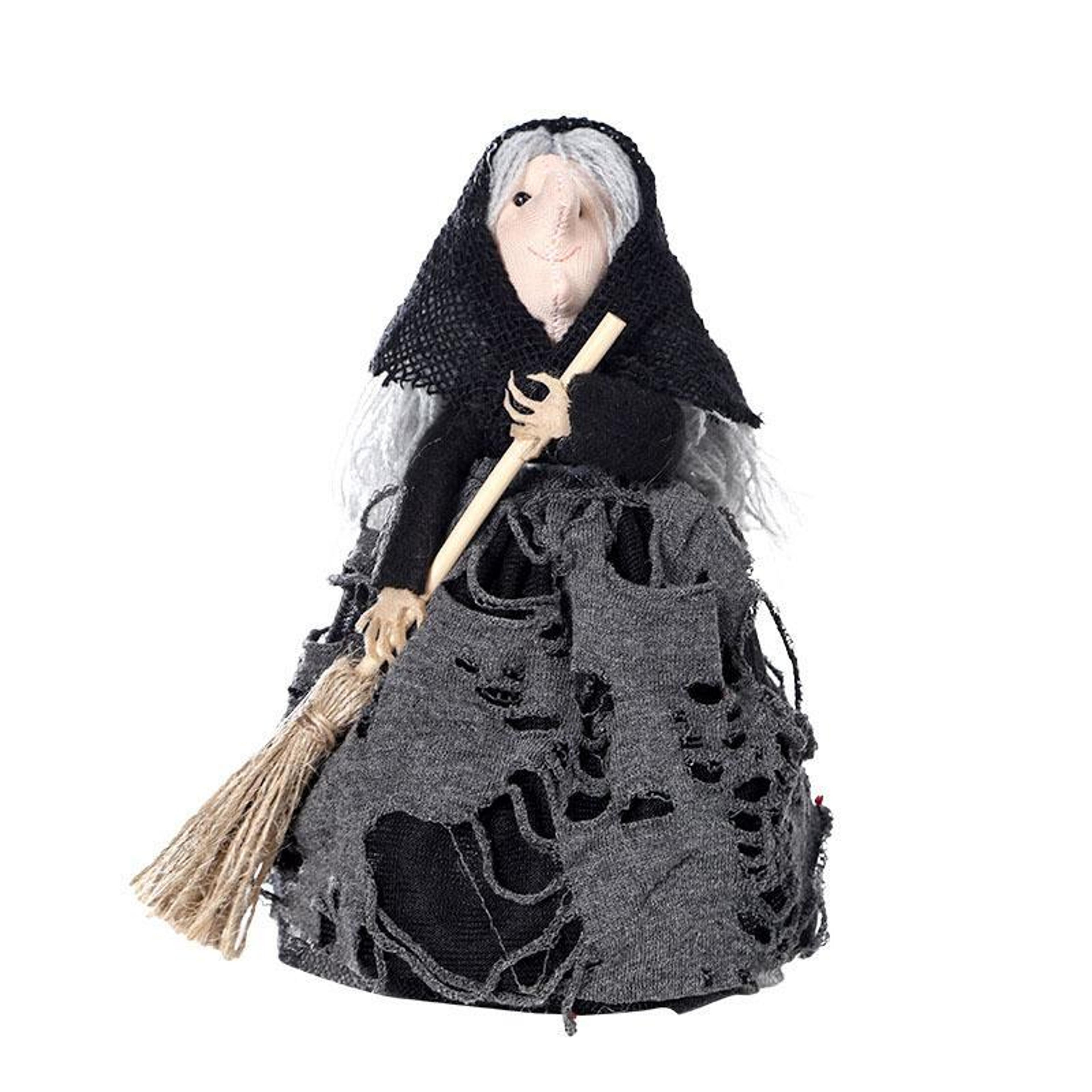 halloween witch broom decoration – hanging spooky home decor for party & gift display