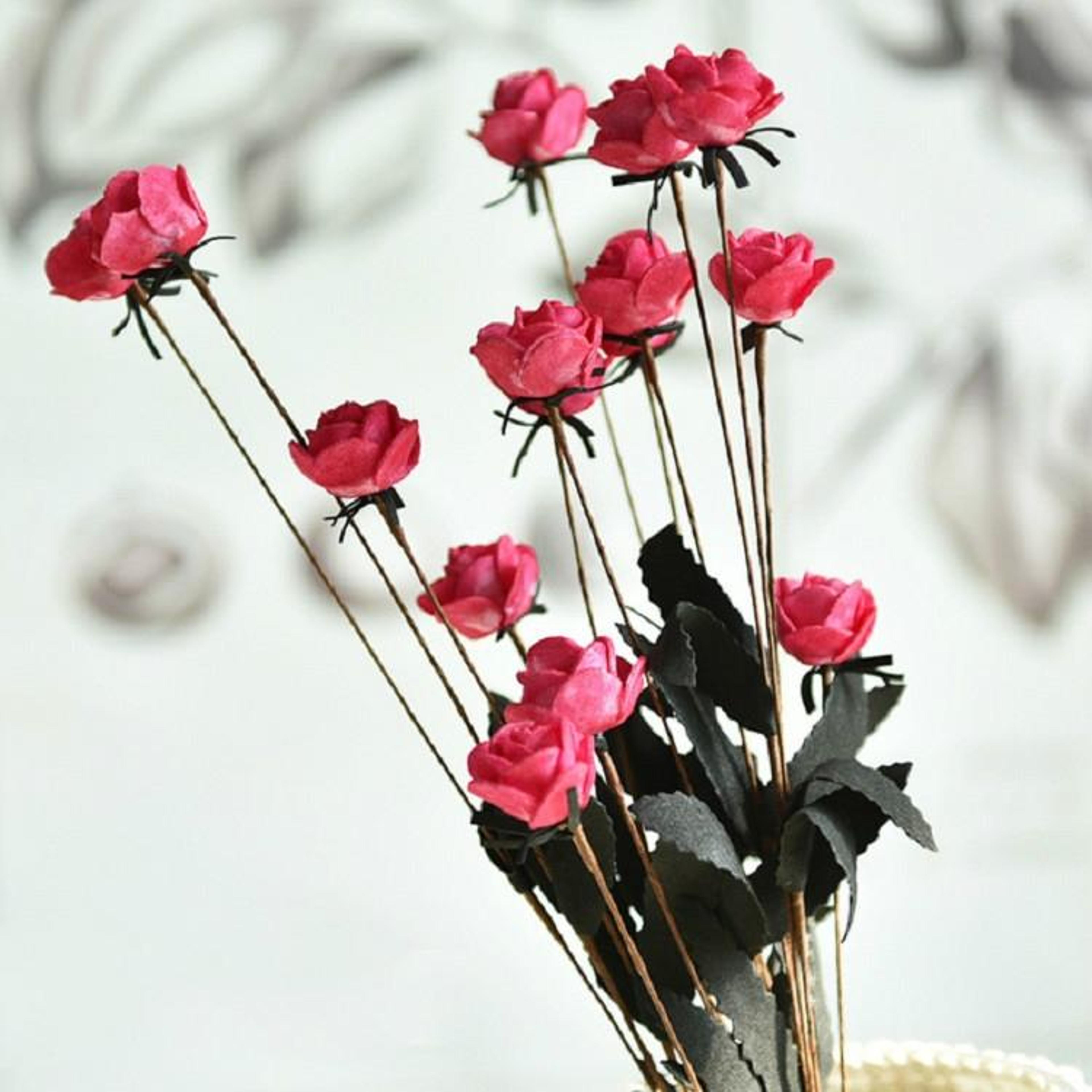 artificial rose bud wedding flower arrangement silk decoration for home, party & events