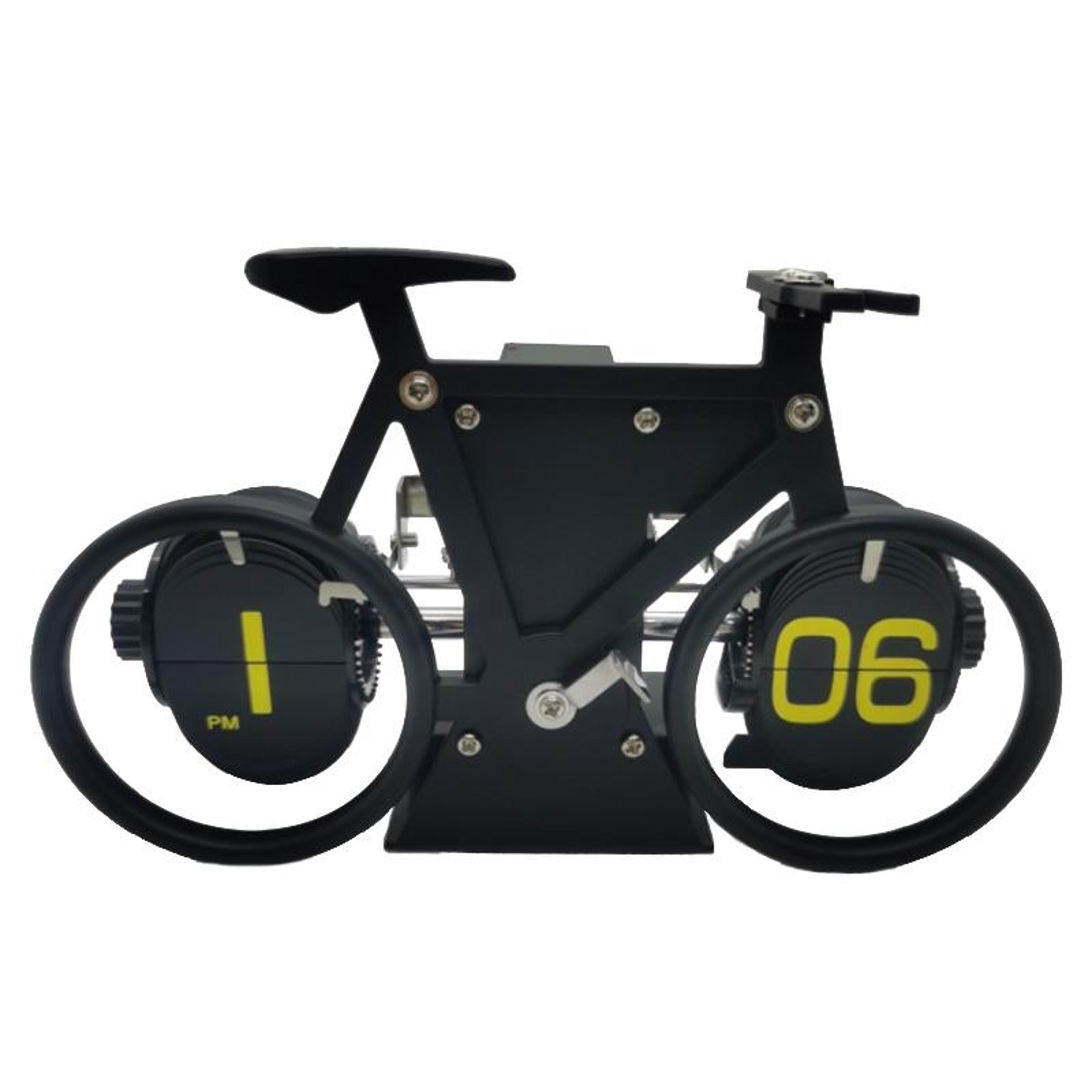 retro flip clock bicycle shape decorative quartz home table clock for living room and office decor