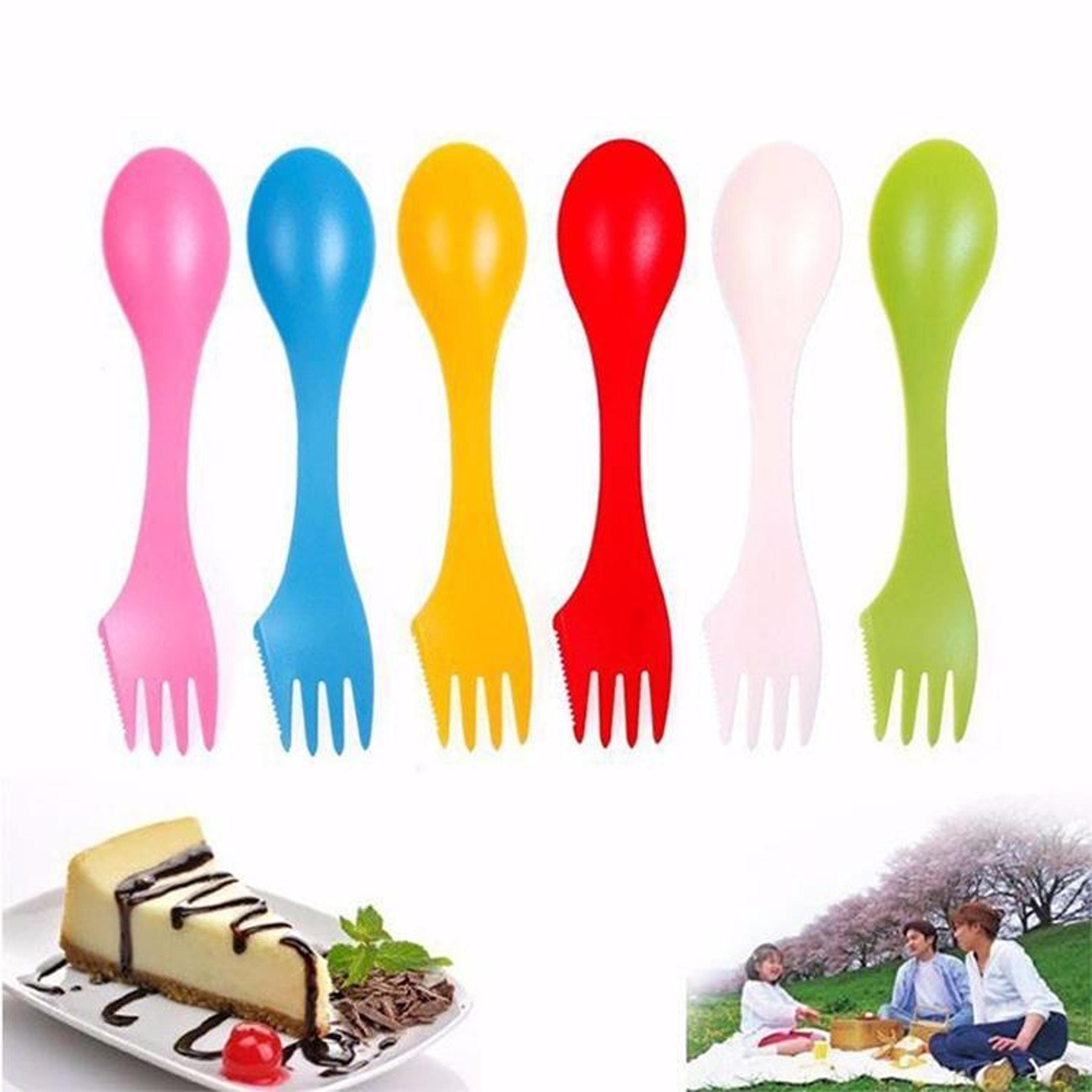 colorpop 6-piece travel cutlery set – reusable knife, fork & spoon set in 6 colors