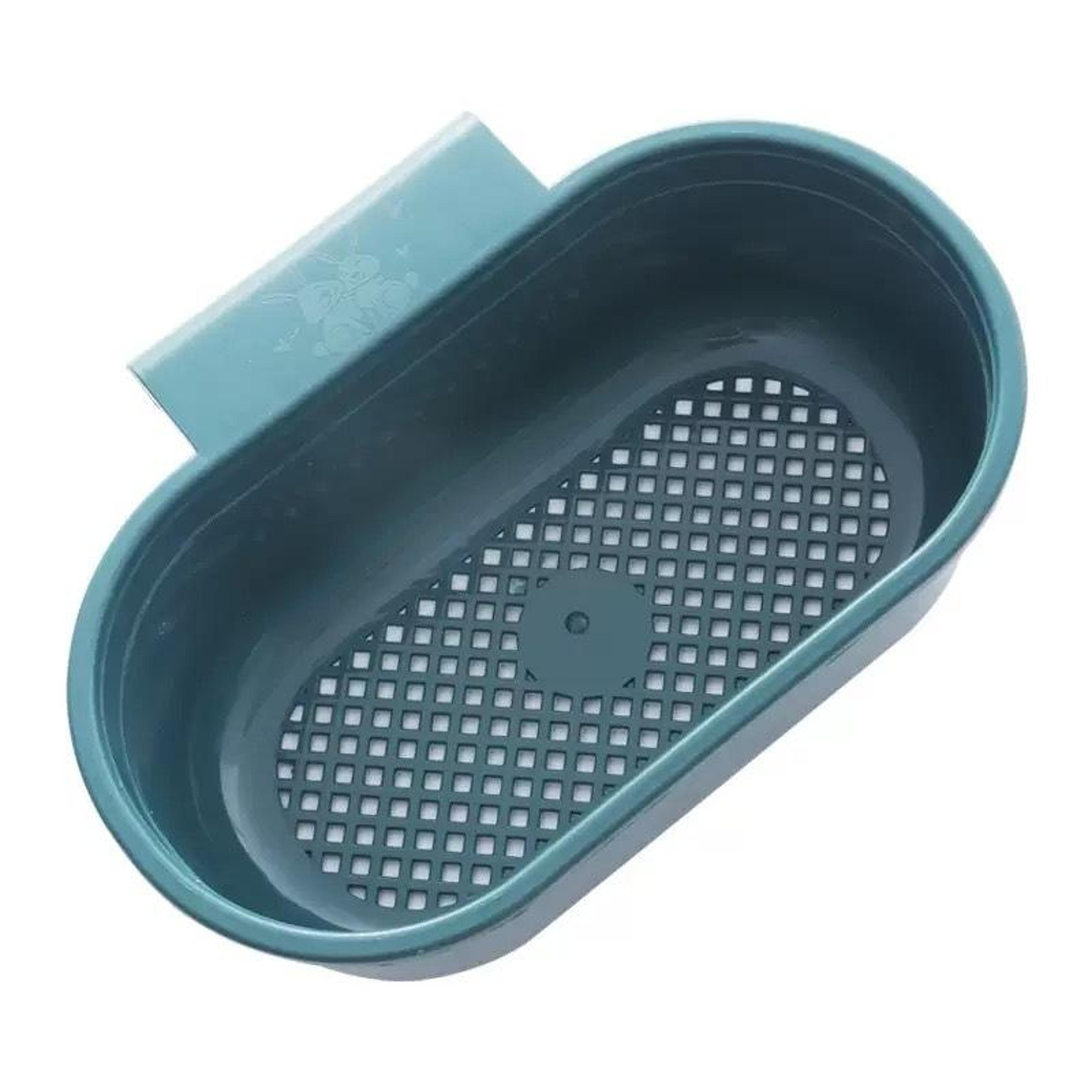 spacesaver kitchen sink drain basket & sponge holder with fast-drain storage