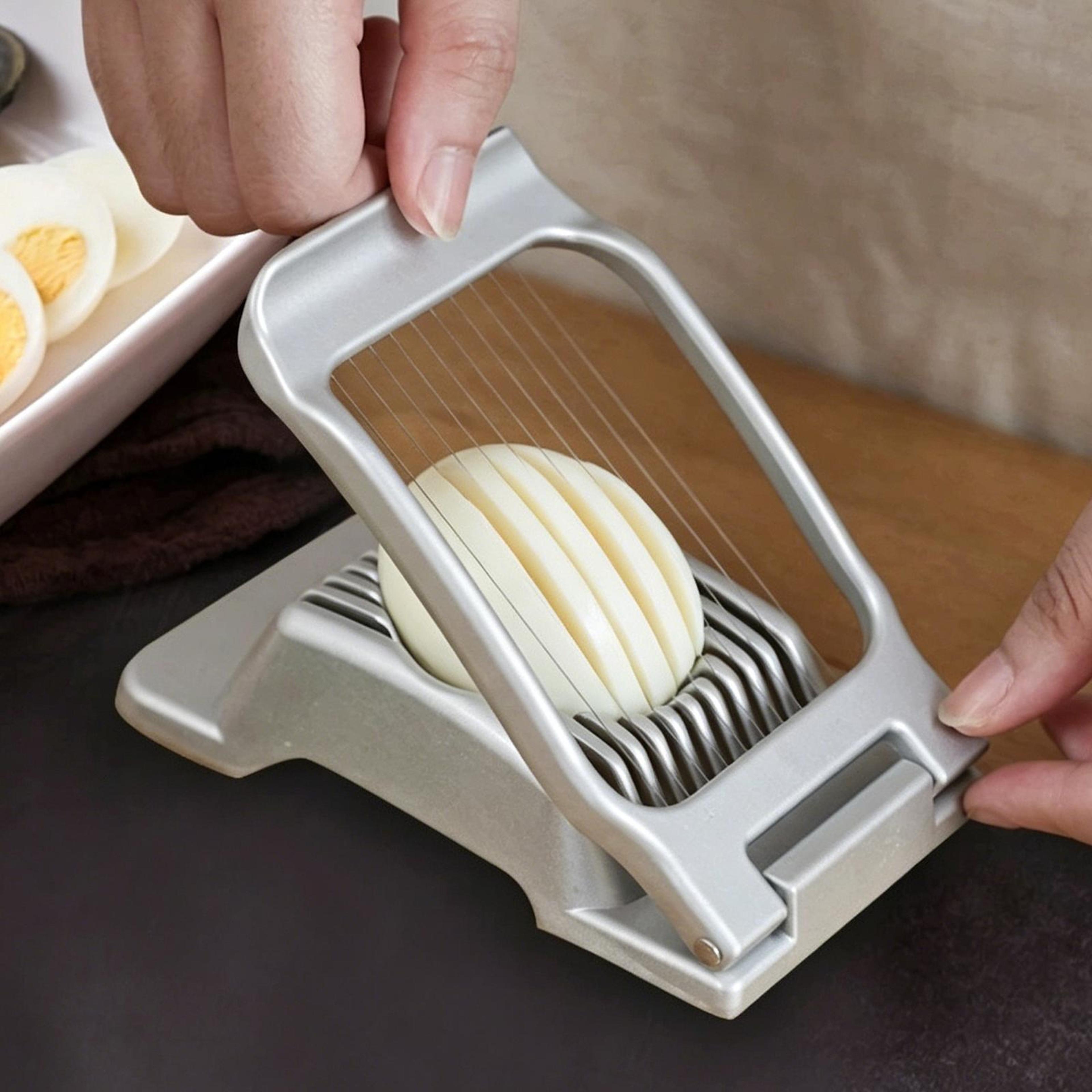 lscook heavy duty egg slicer aluminum alloy multi-purpose food cutter