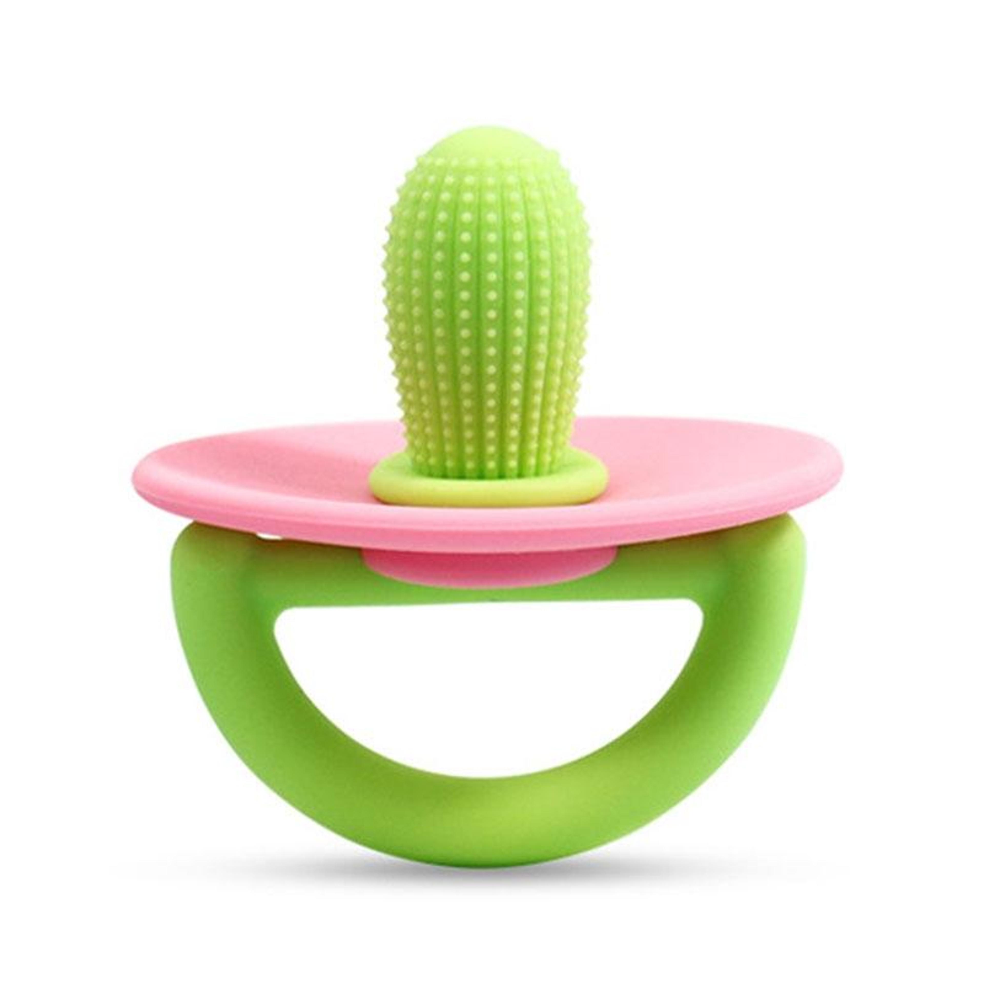 cactus baby teether toy food-grade silicone baby teether for soothing gum relief