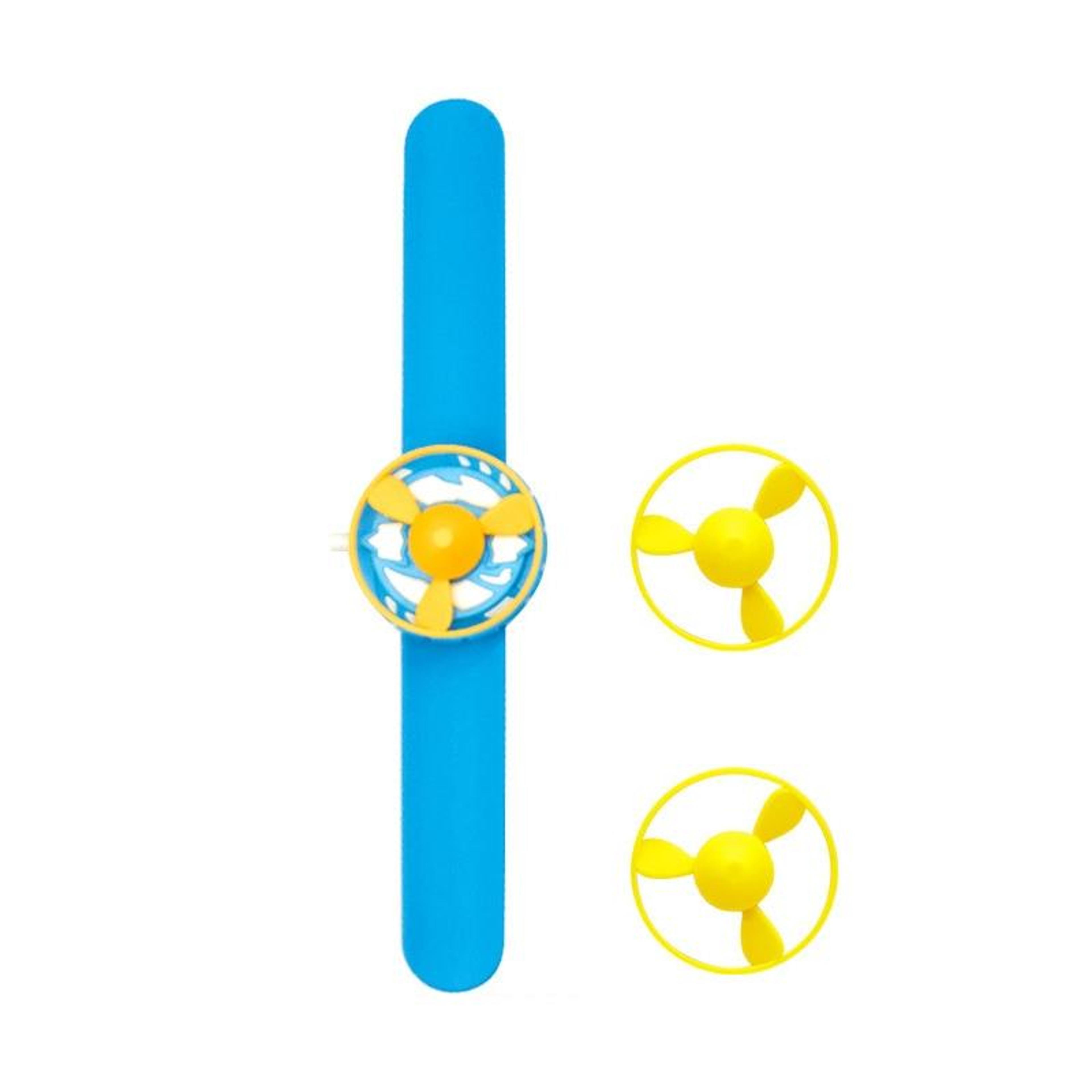 skyspin flying saucer wrist launcher toy set for kids with gyro spinning discs