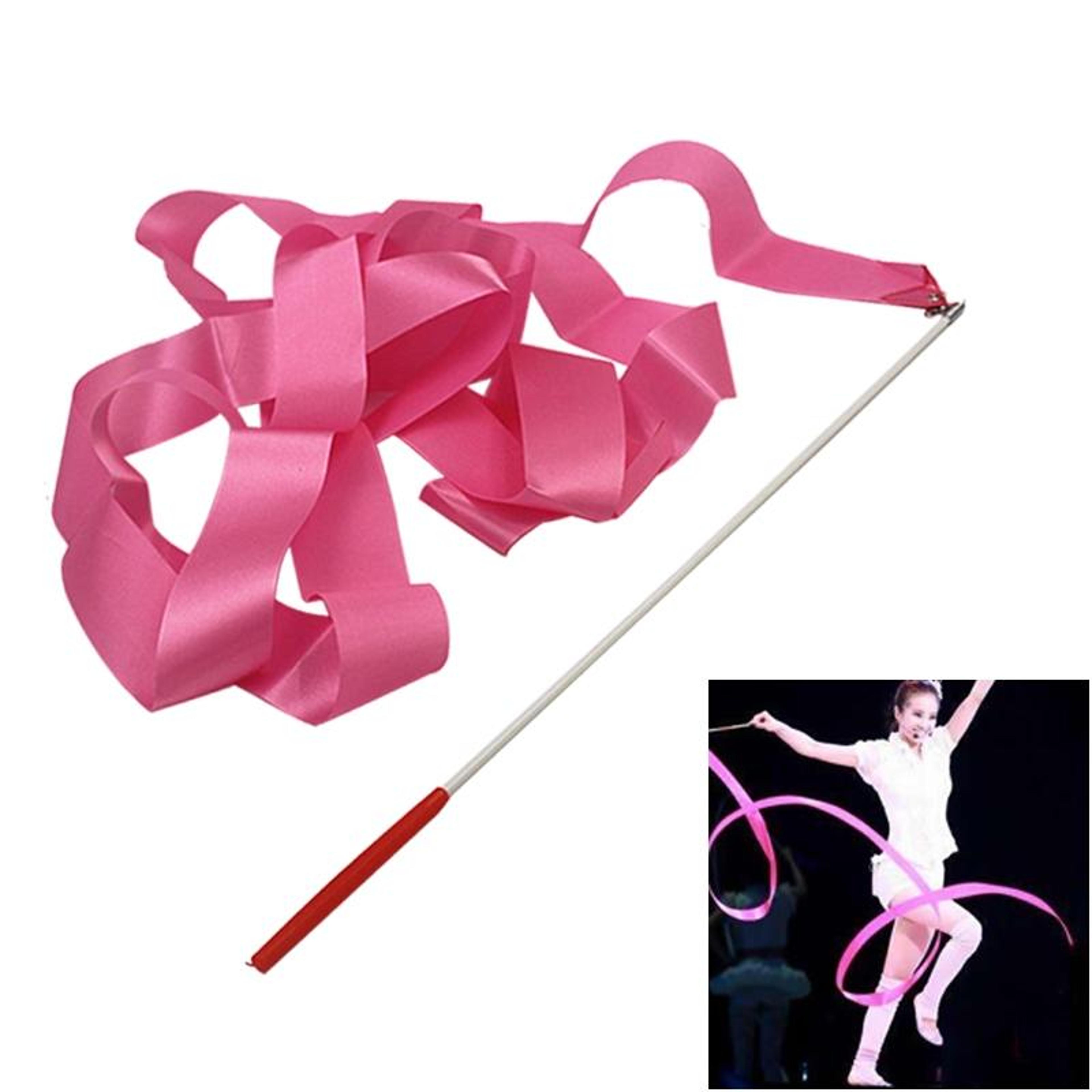 kids artistic gymnastics ribbon wand set 4m satin dance streamers for ballet, training & play