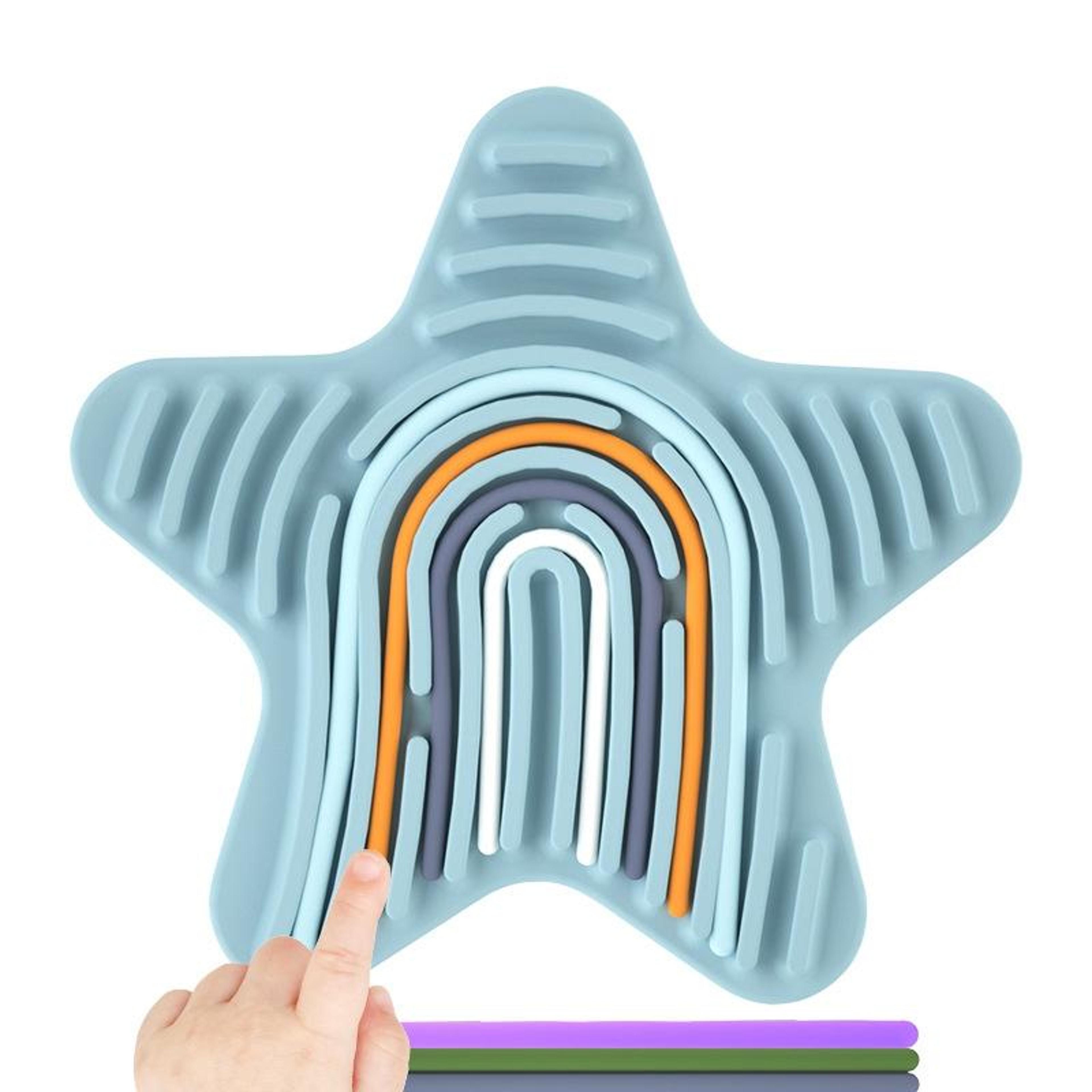 calmstars sensory activity board for kids & adults silicone sensory toy stress relief puzzle