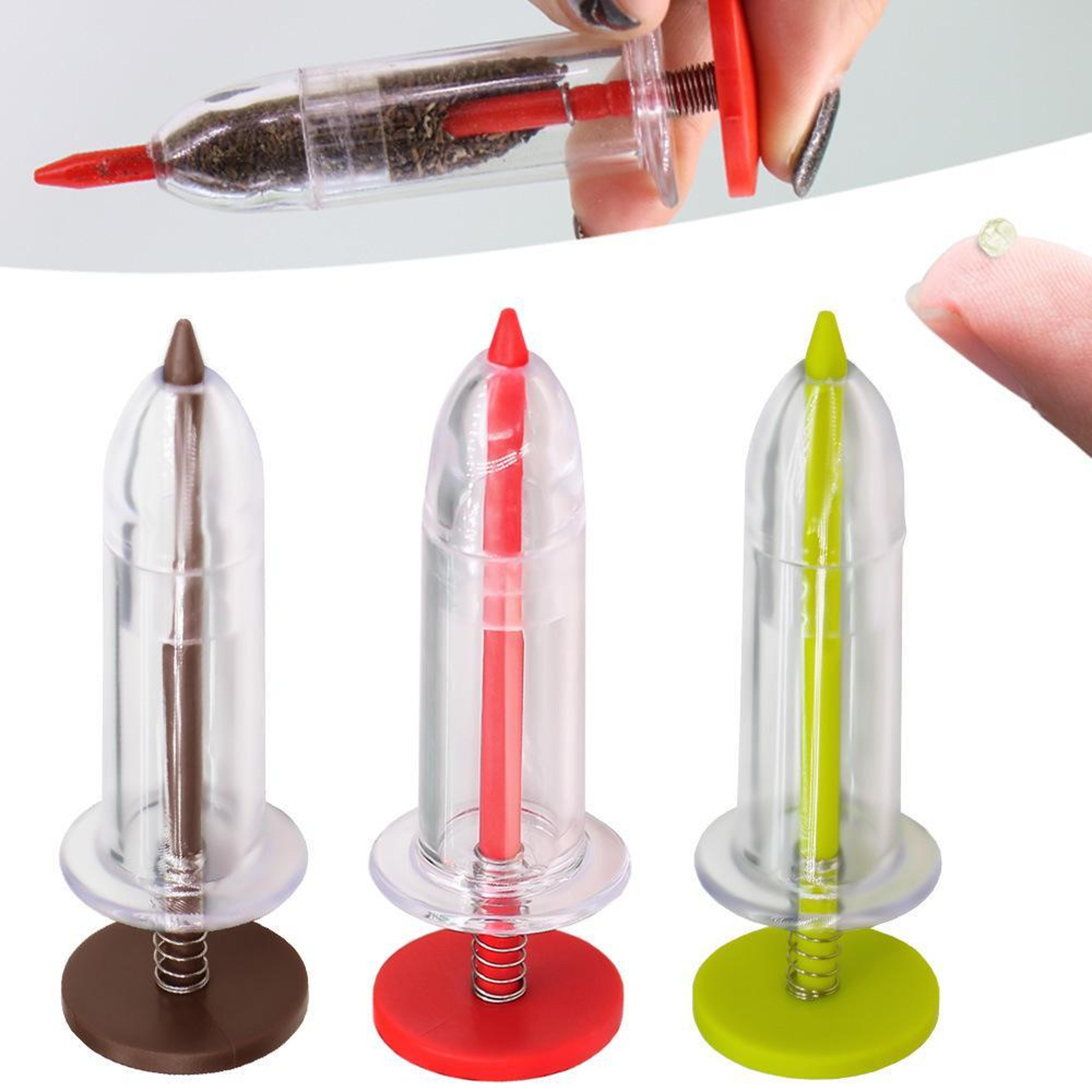 precision seed sower syringe tool for accurate garden planting & seedling growth