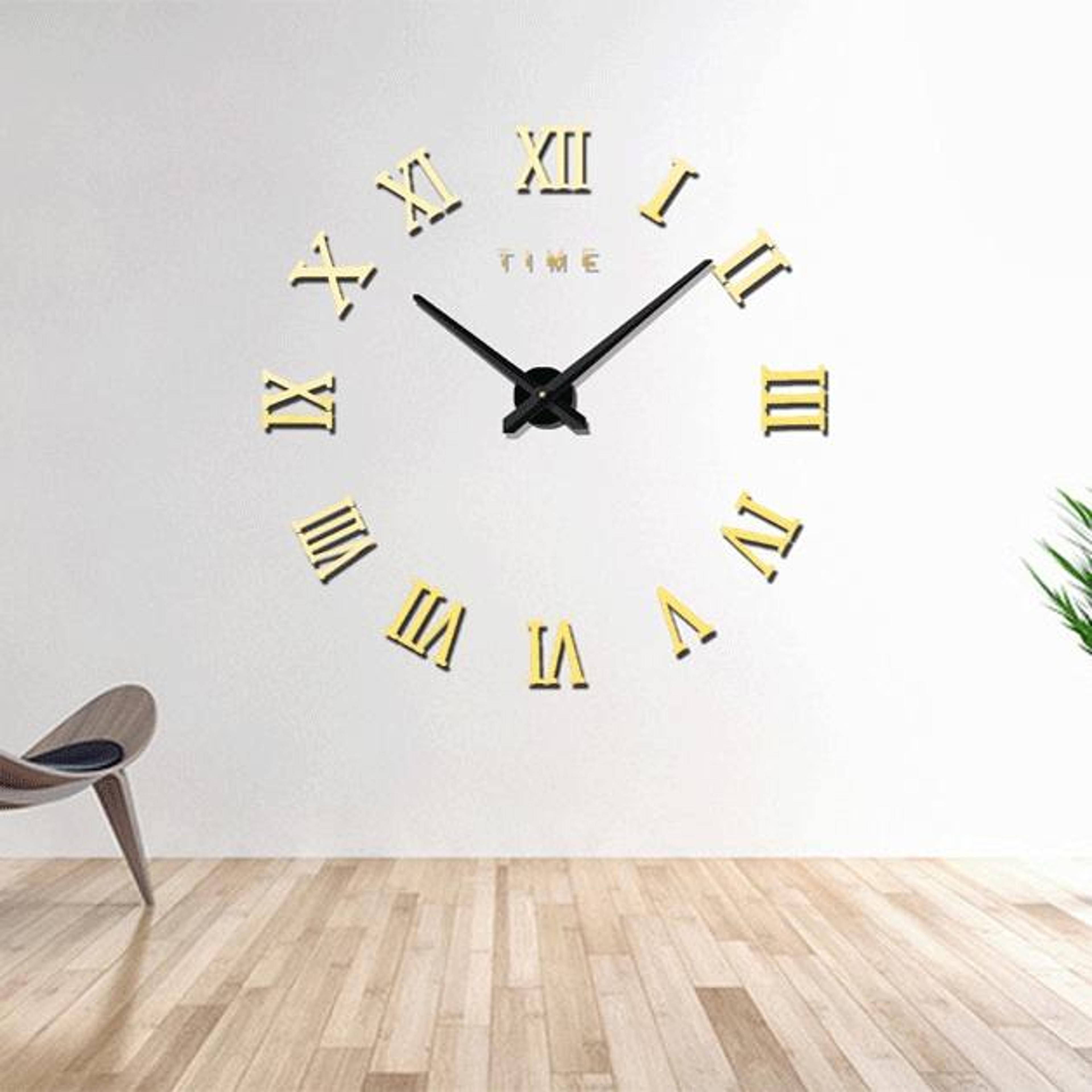oversized wall clock for living room decor with silent quartz movement