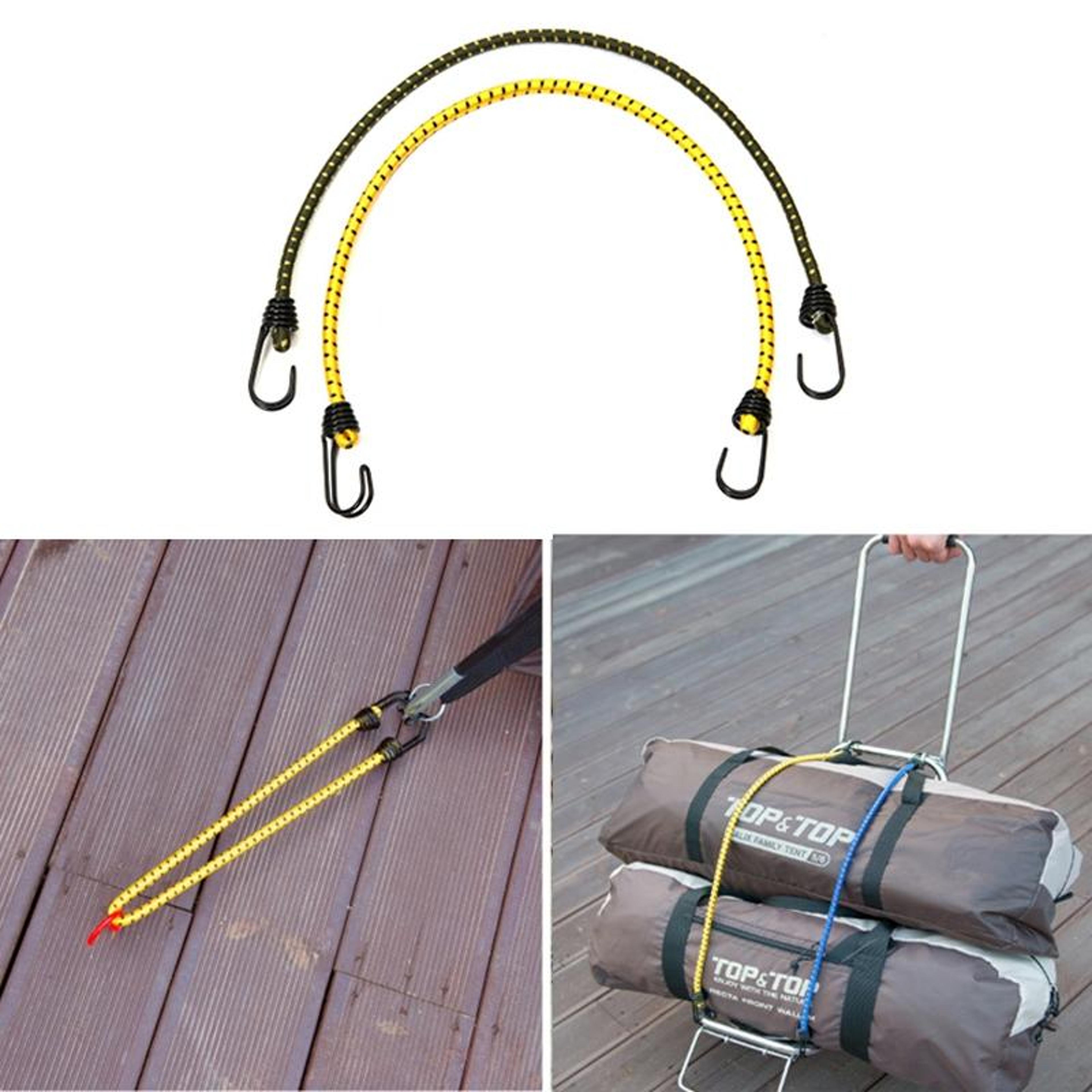 heavy duty bungee cords with hooks multipurpose elastic cargo straps for camping and travel