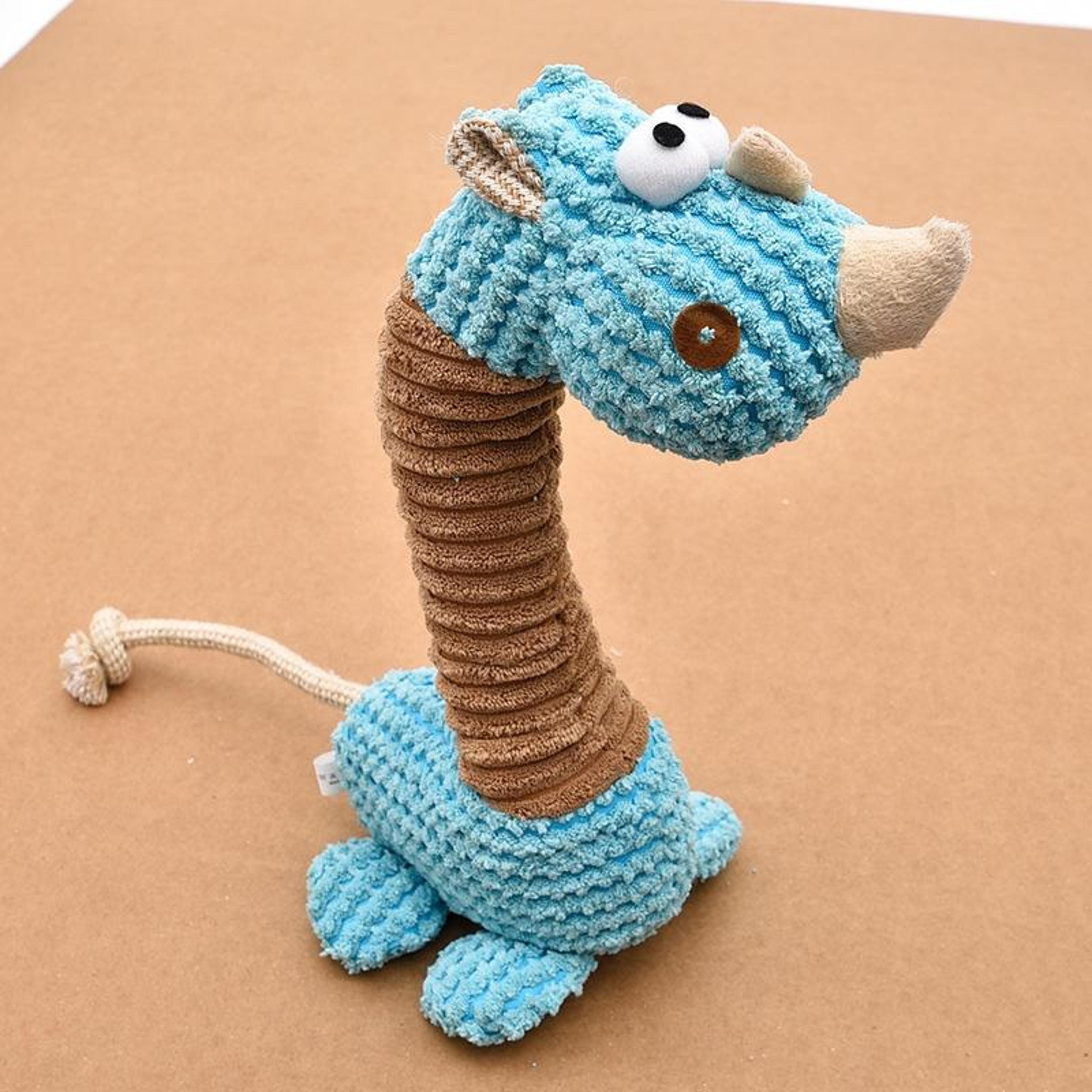 squeaky plush dog toy durable cartoon molar chew toy for boredom relief