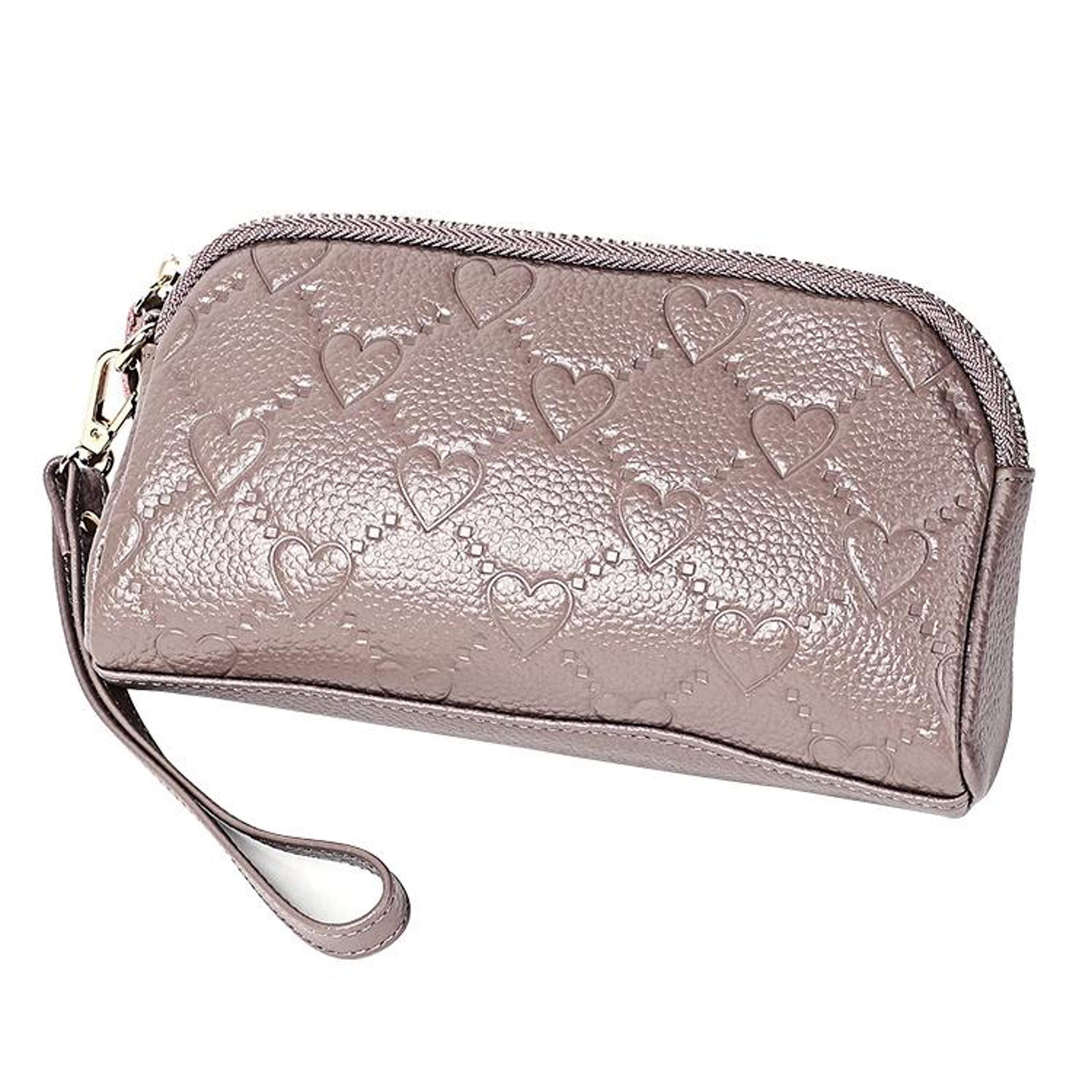 multifunctional women clutch litchi leather handbag large capacity wallet shell bag