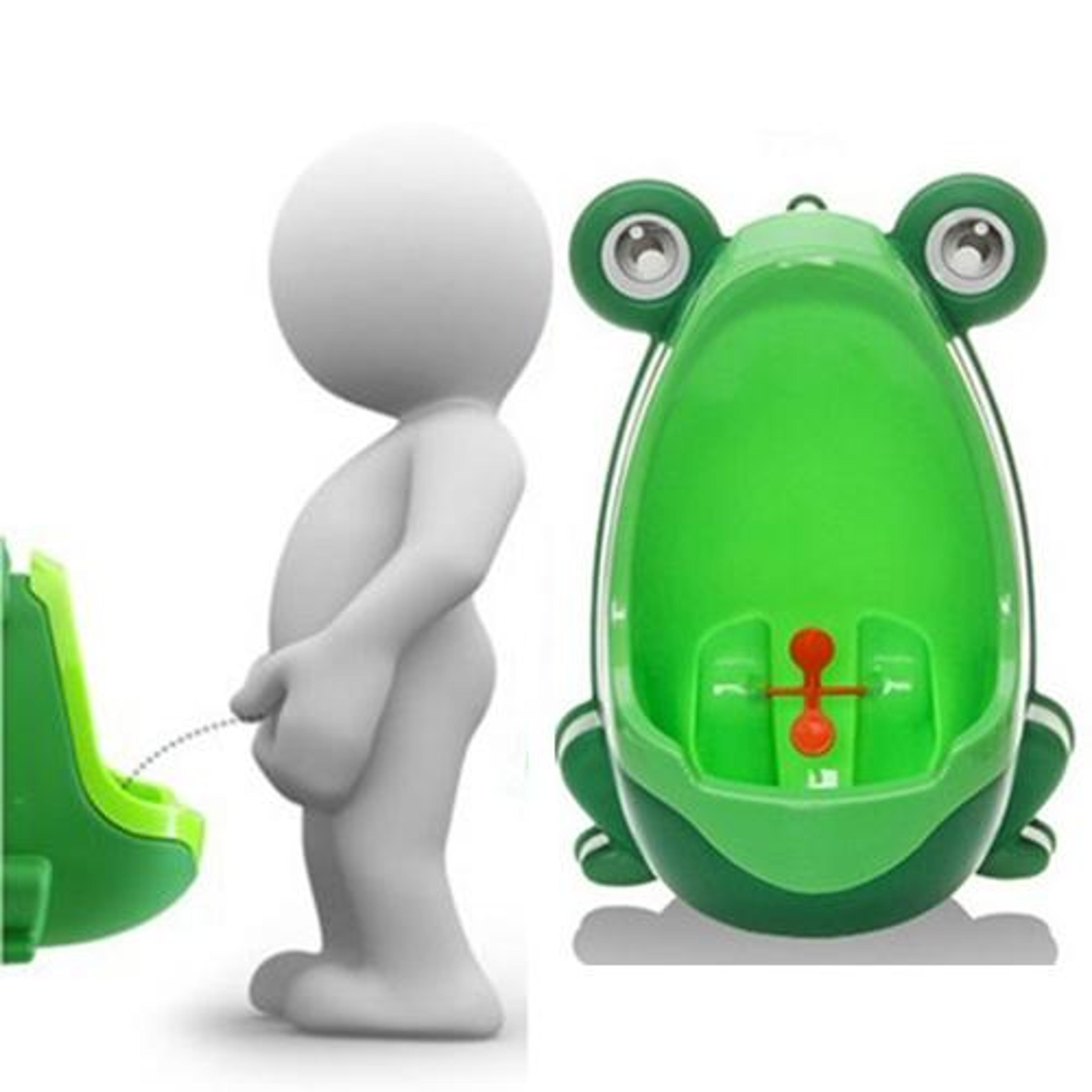 cartoon frog wall mounted potty trainer for toddler boys