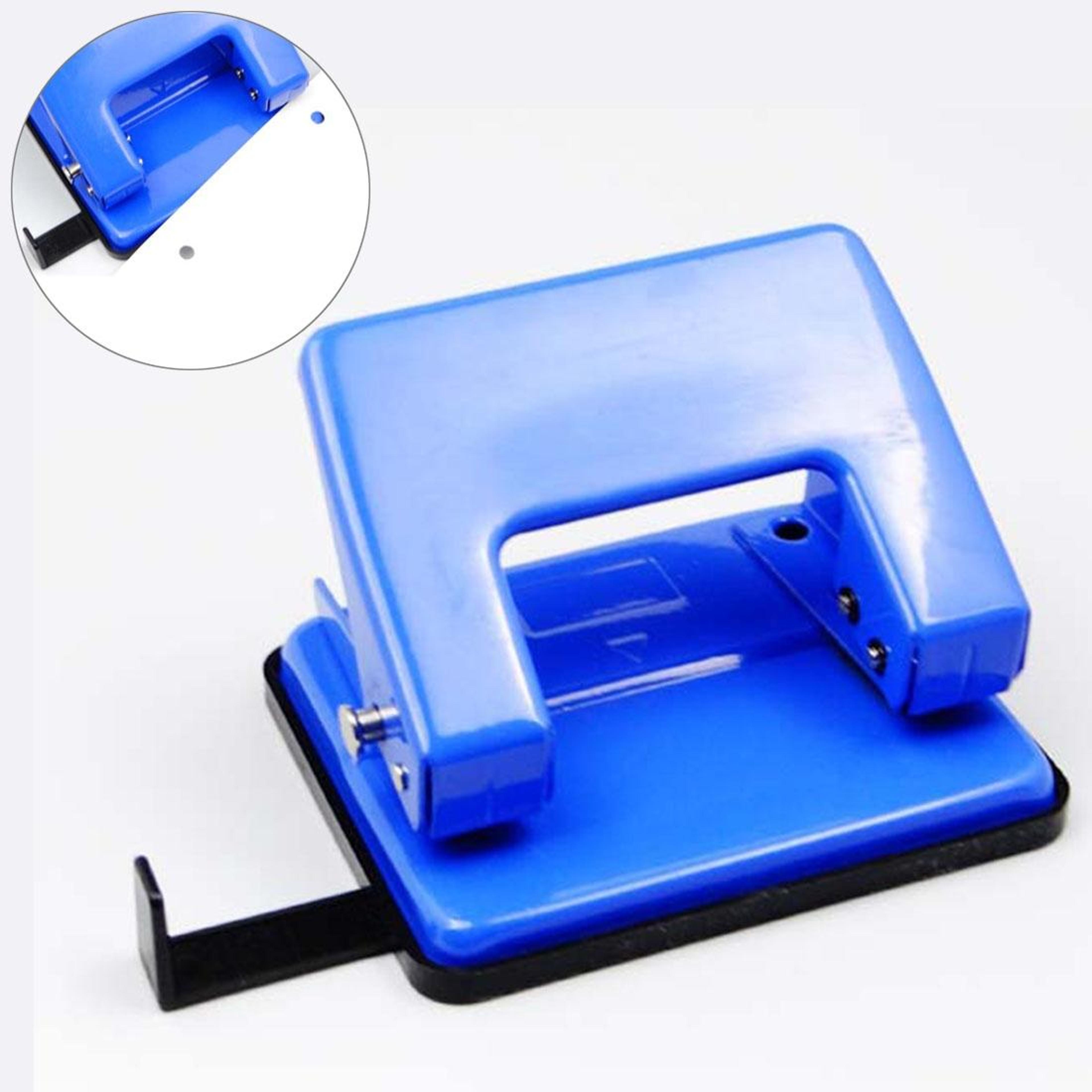 portable mini double hole punch for office & school compact manual paper punch tool