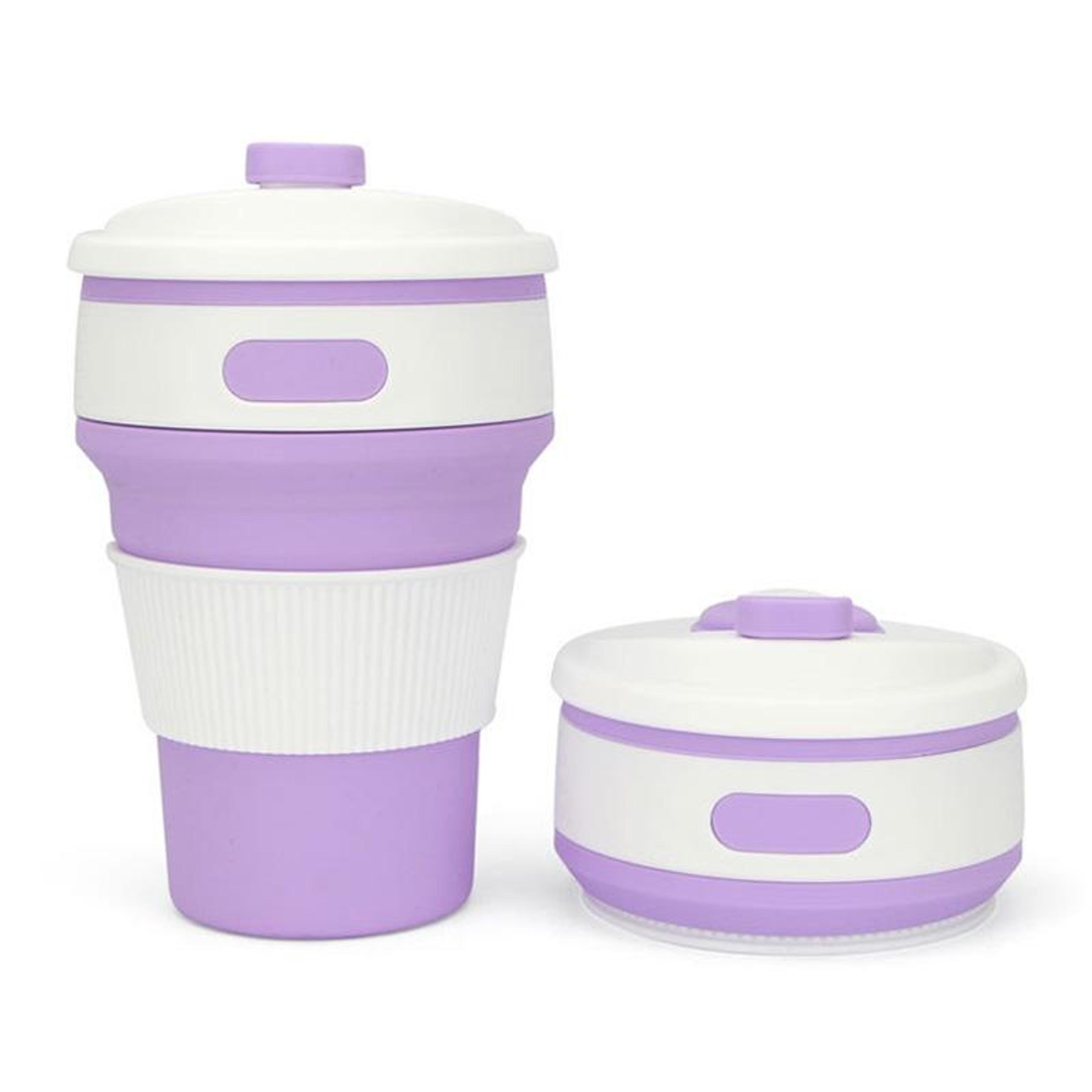 flexsip portable silicone coffee cup 350ml foldable travel mug for camping, hiking & daily commutes