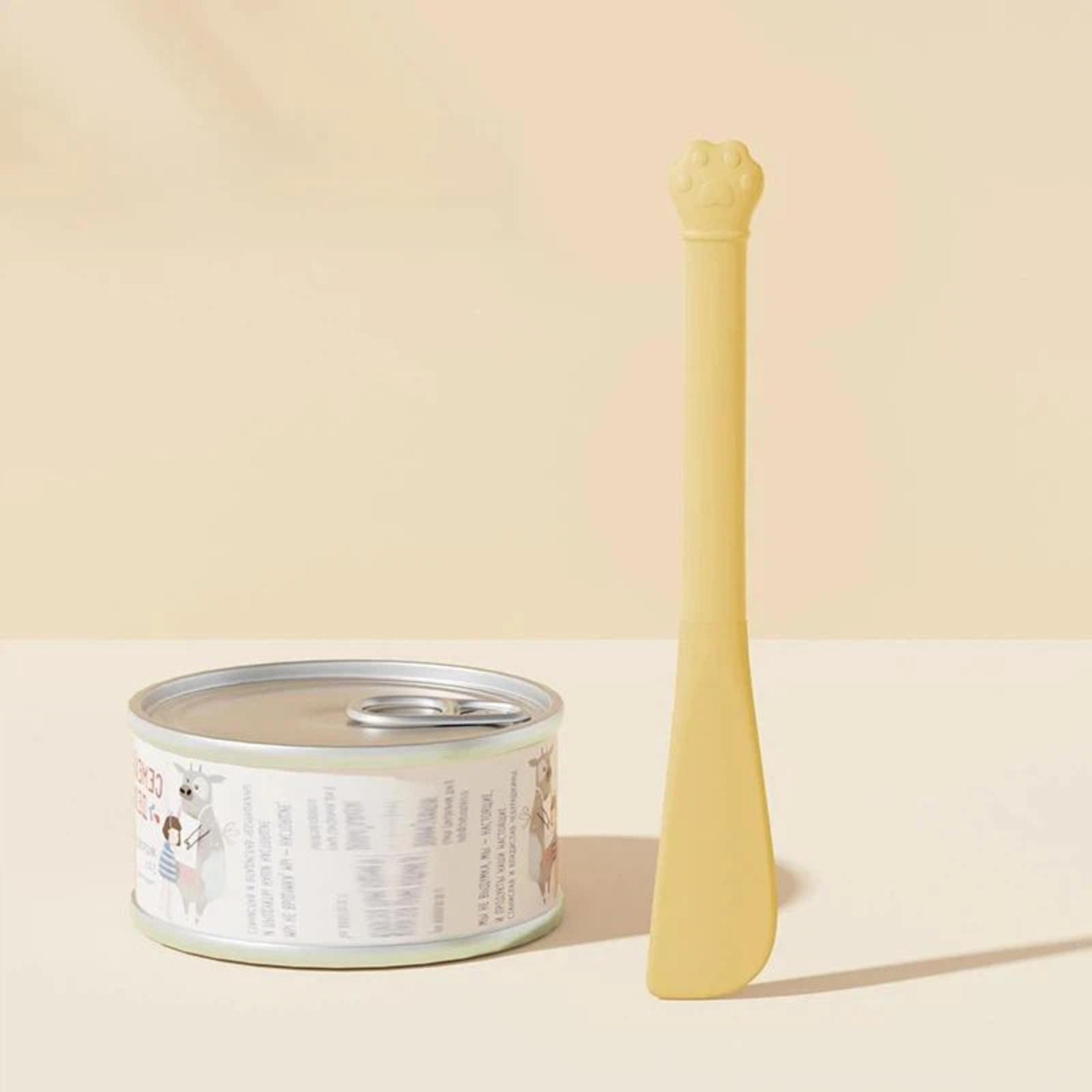 premium extended silicone cat food spoon deep can pet feeding tool