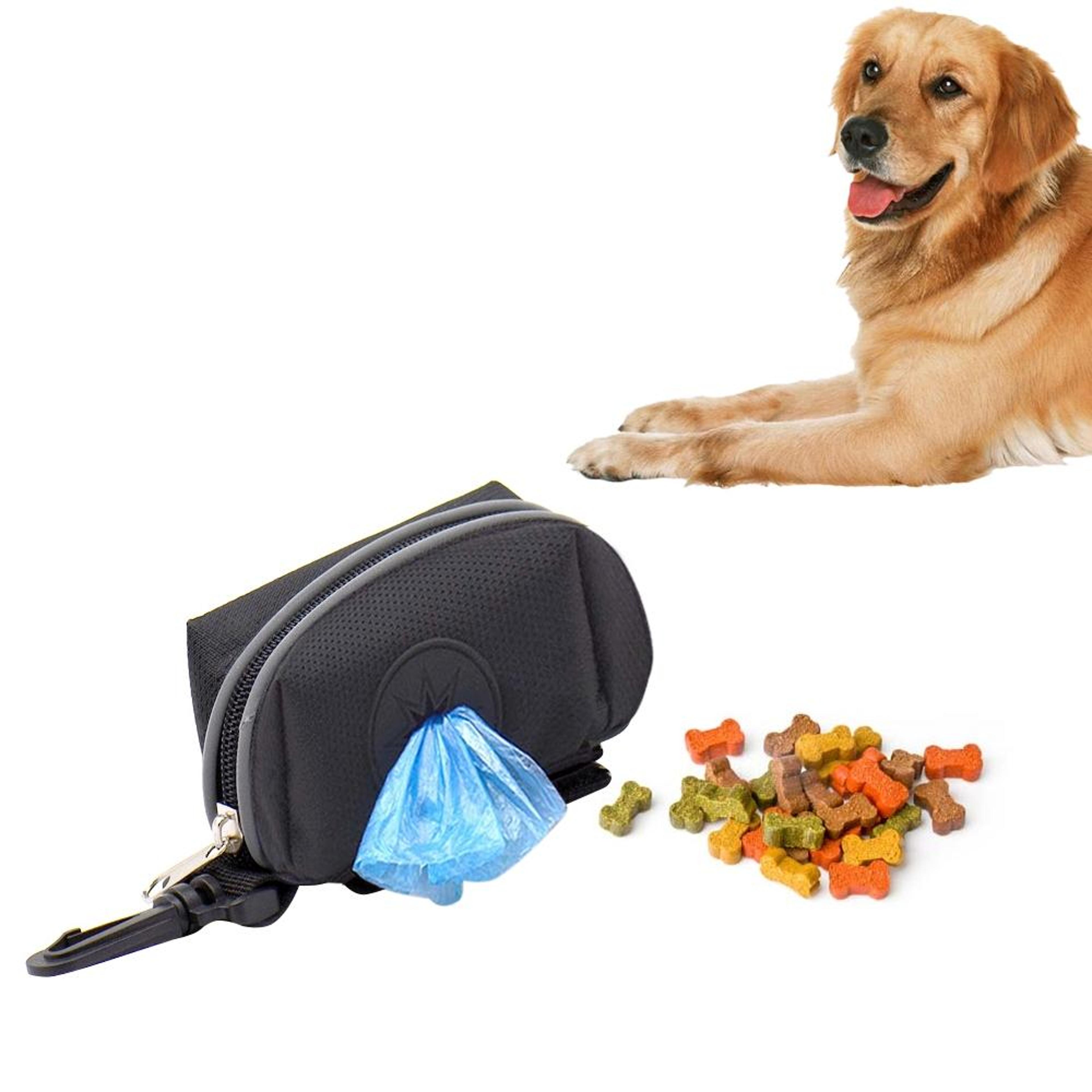 dog treat pouch & pet waste bag holder for walks and training
