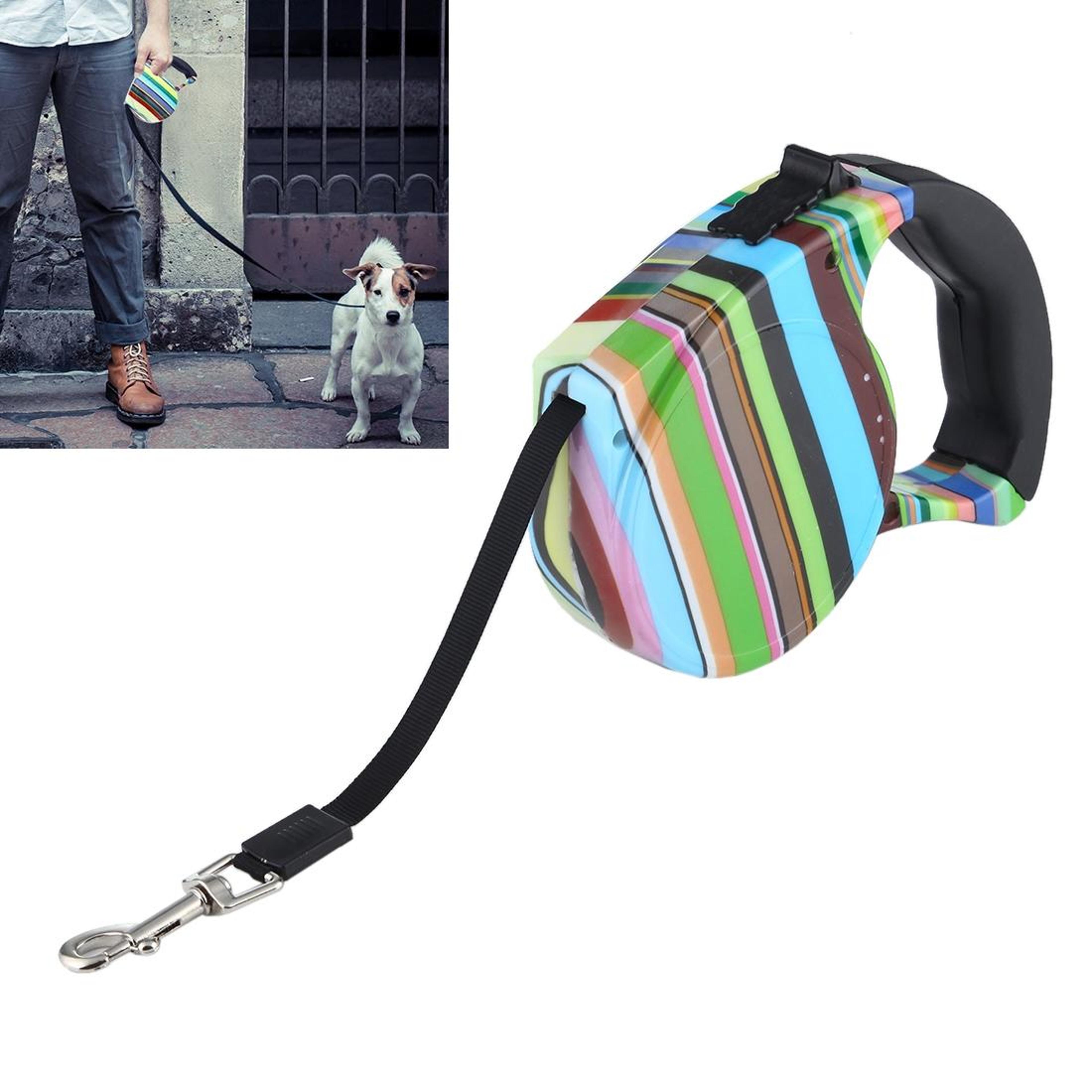 pawcontrol 5m retractable dog leash for medium dogs with one-touch lock