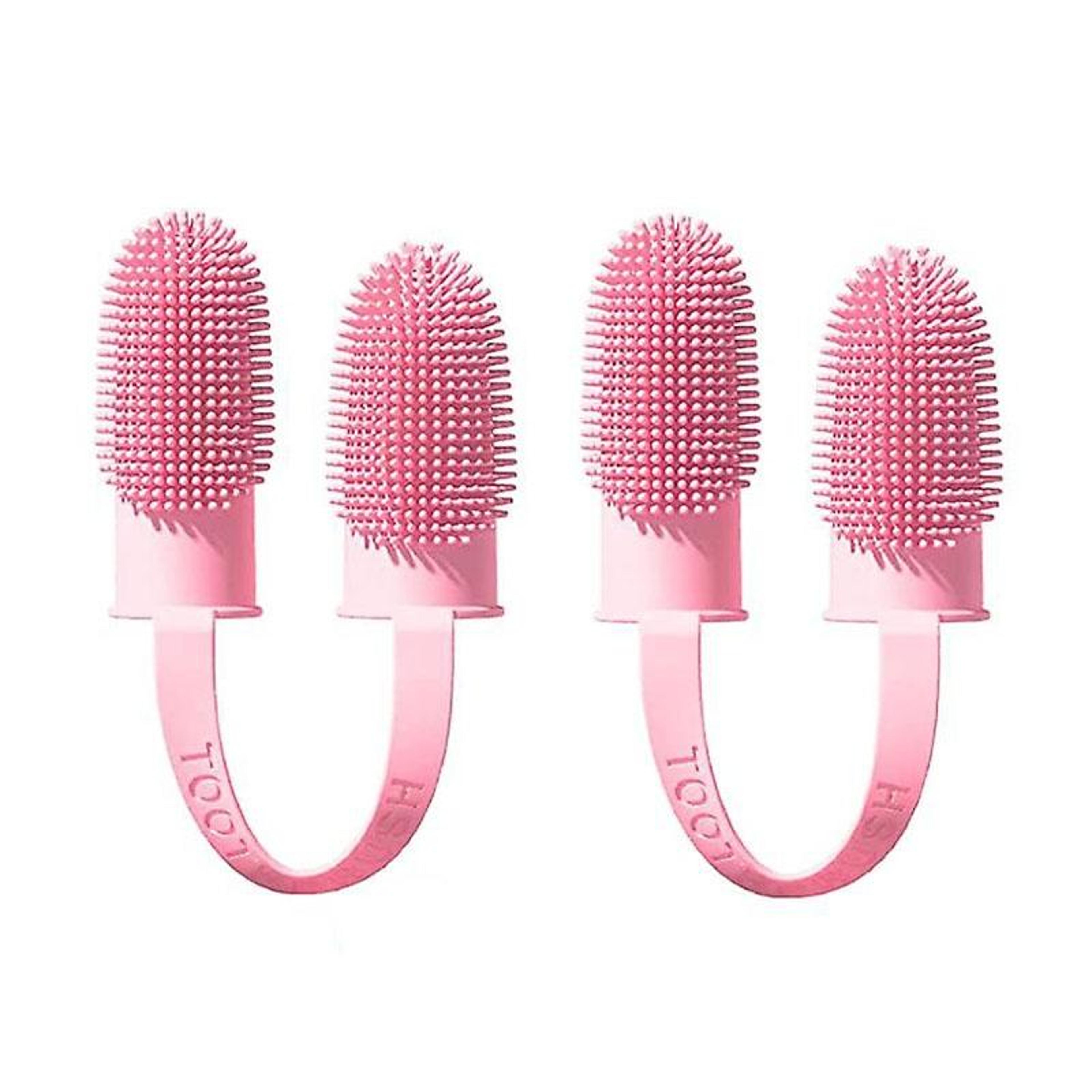 pet teeth cleaning dual finger toothbrush dogs and cats oral cleaning tools