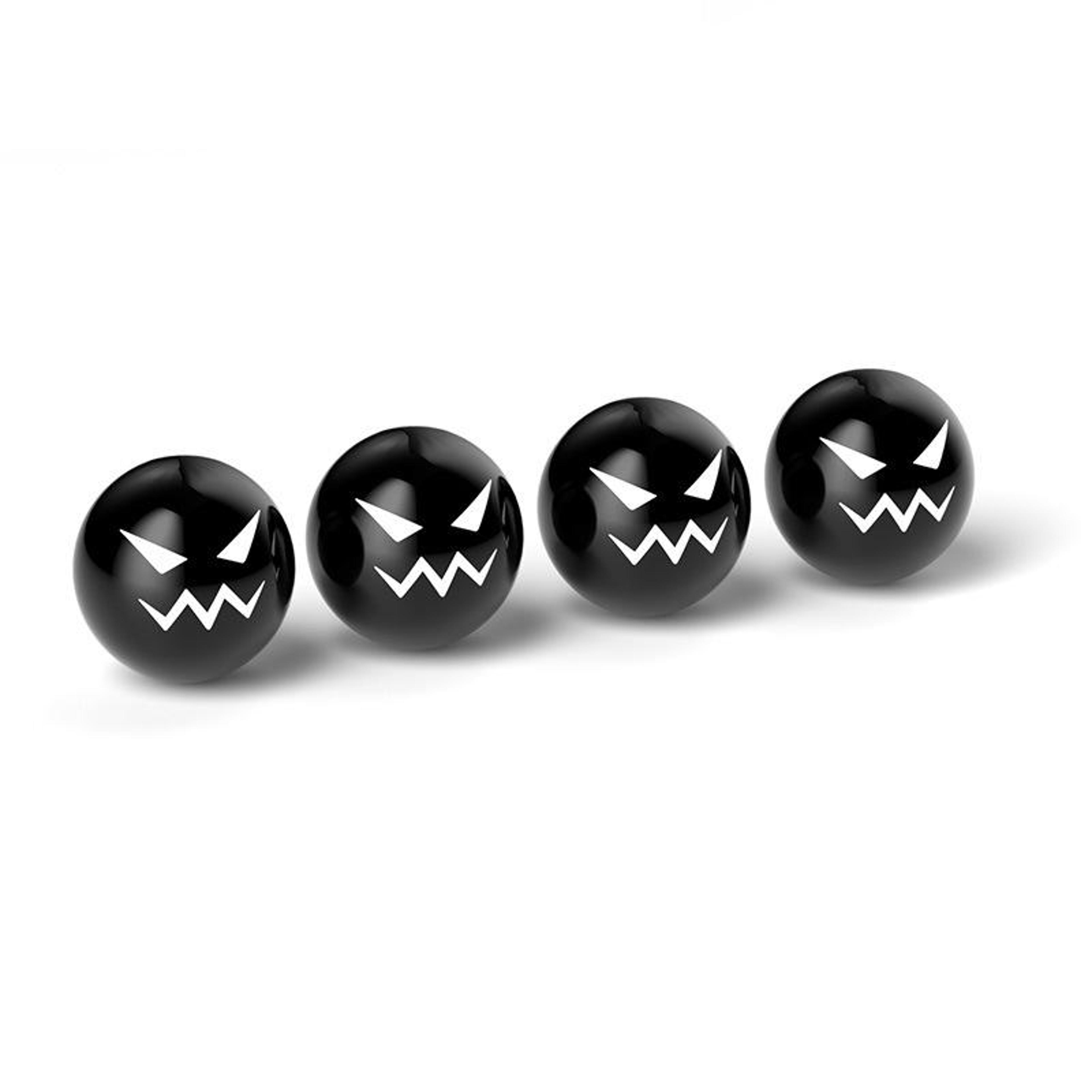 devil ball tire valve caps set universal tire valve caps with leak-proof valve stem covers