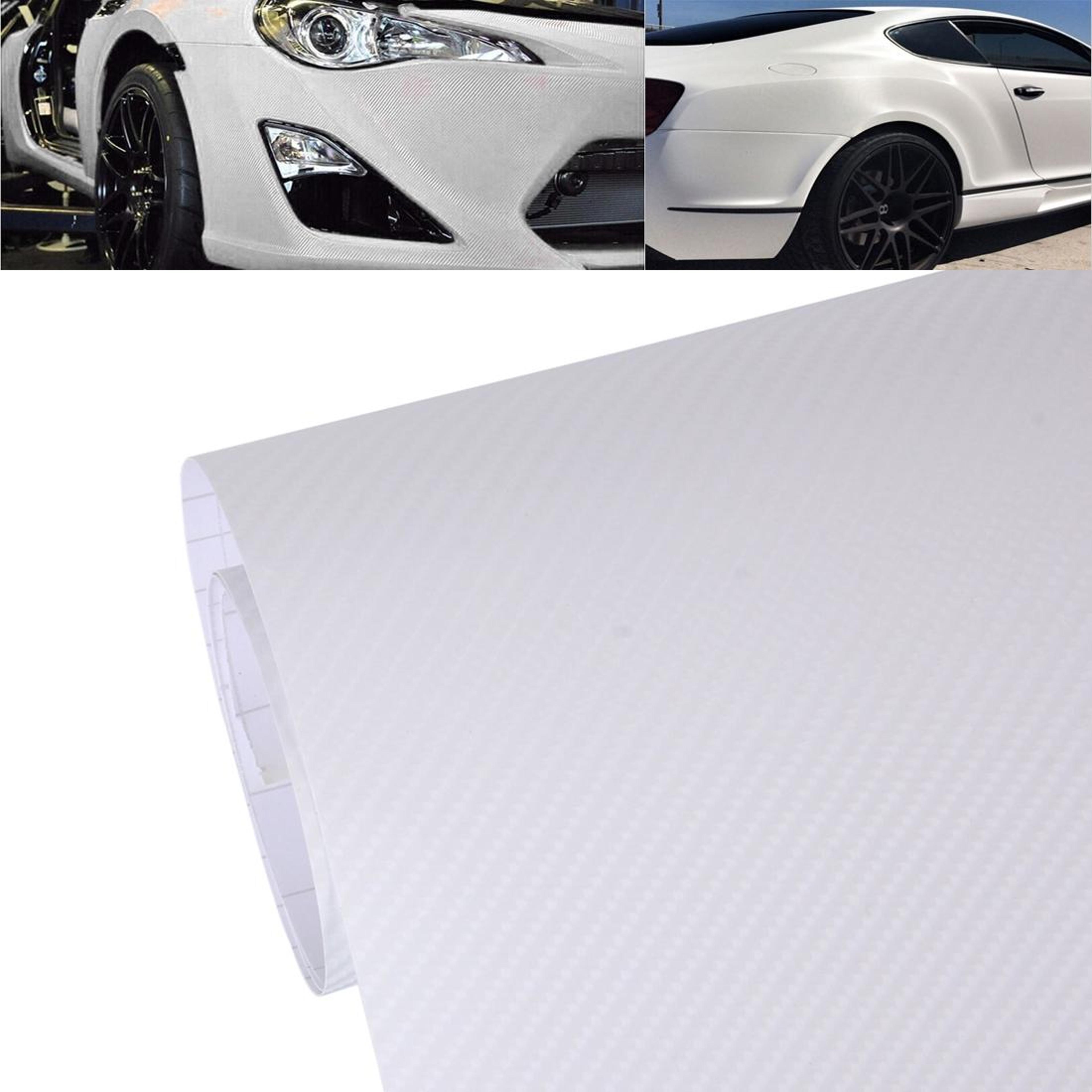 deep blue 4d carbon fiber vinyl wrap air release car decal film 1.52m x 0.5m