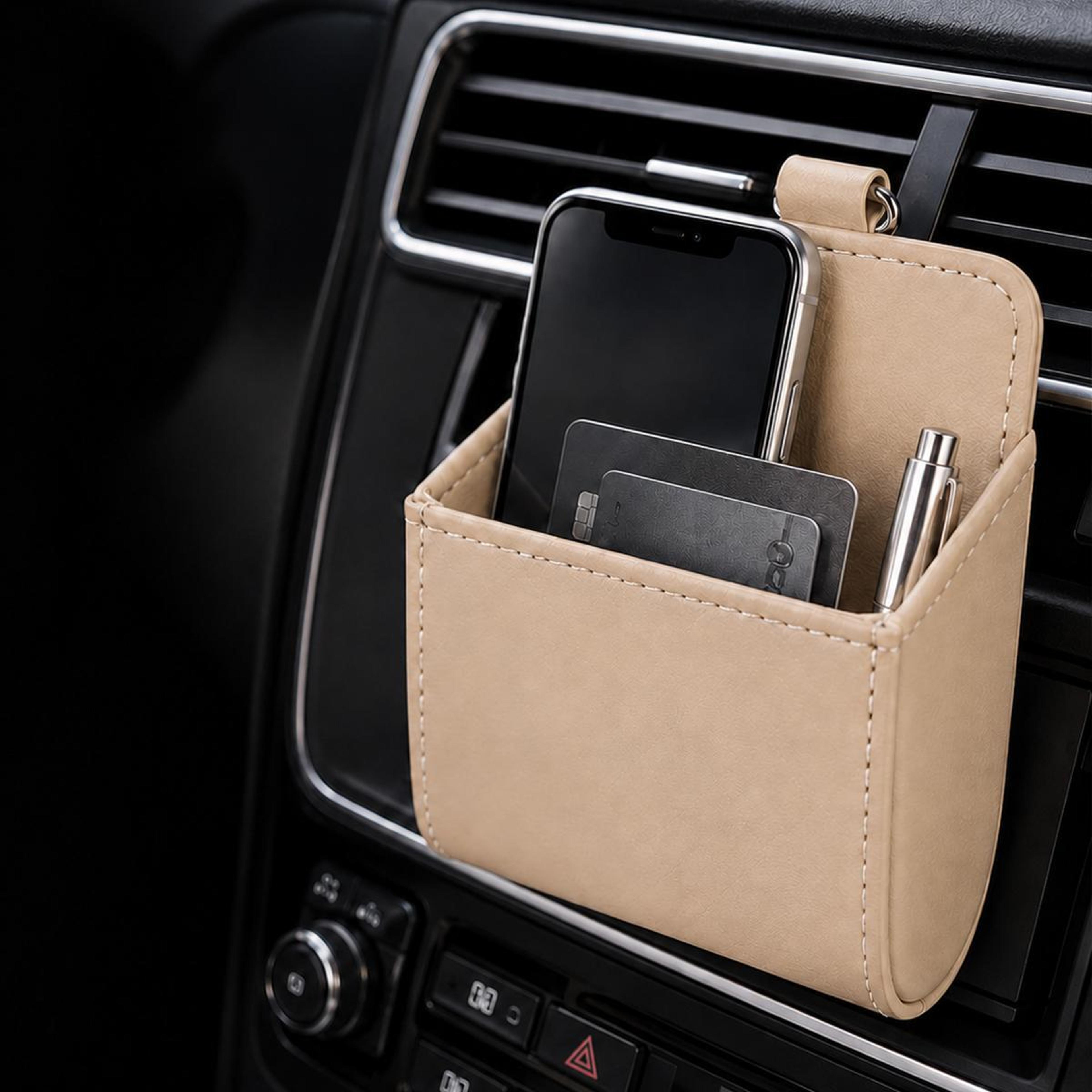 ventclip car phone & sunglasses organizer pocket