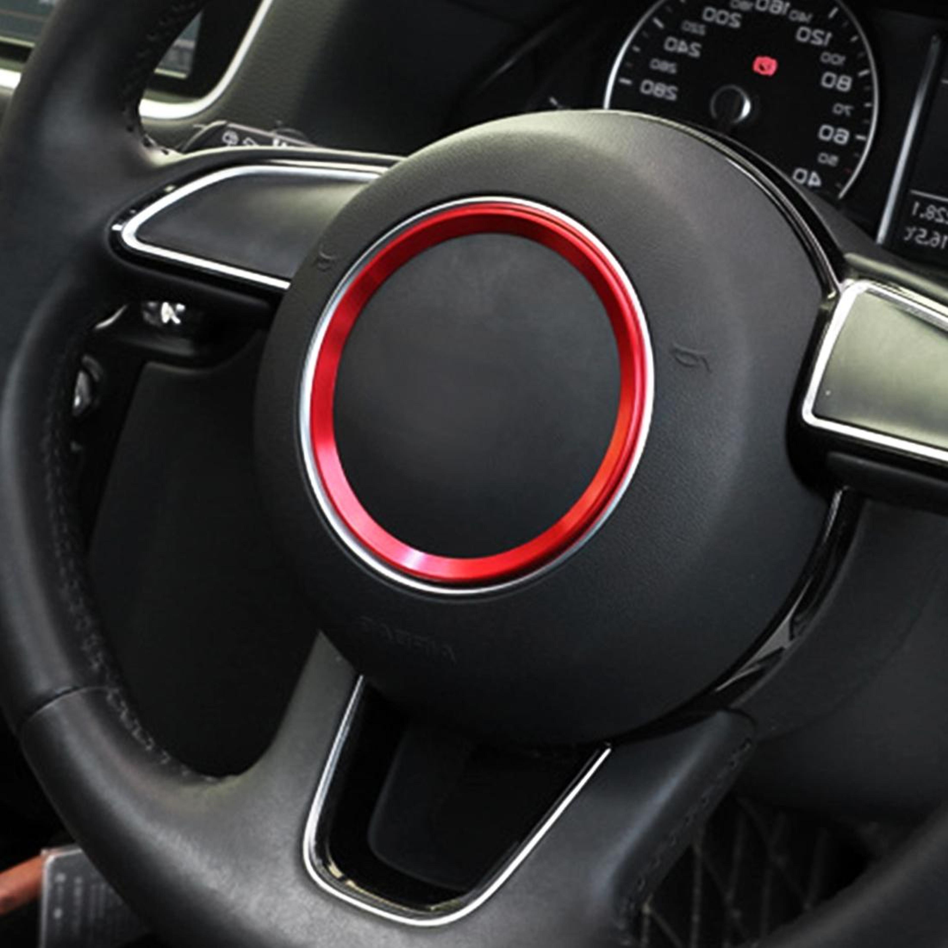 luxury audi steering wheel trim ring cover for a4l a3 a5 2017-2019 interior upgrade