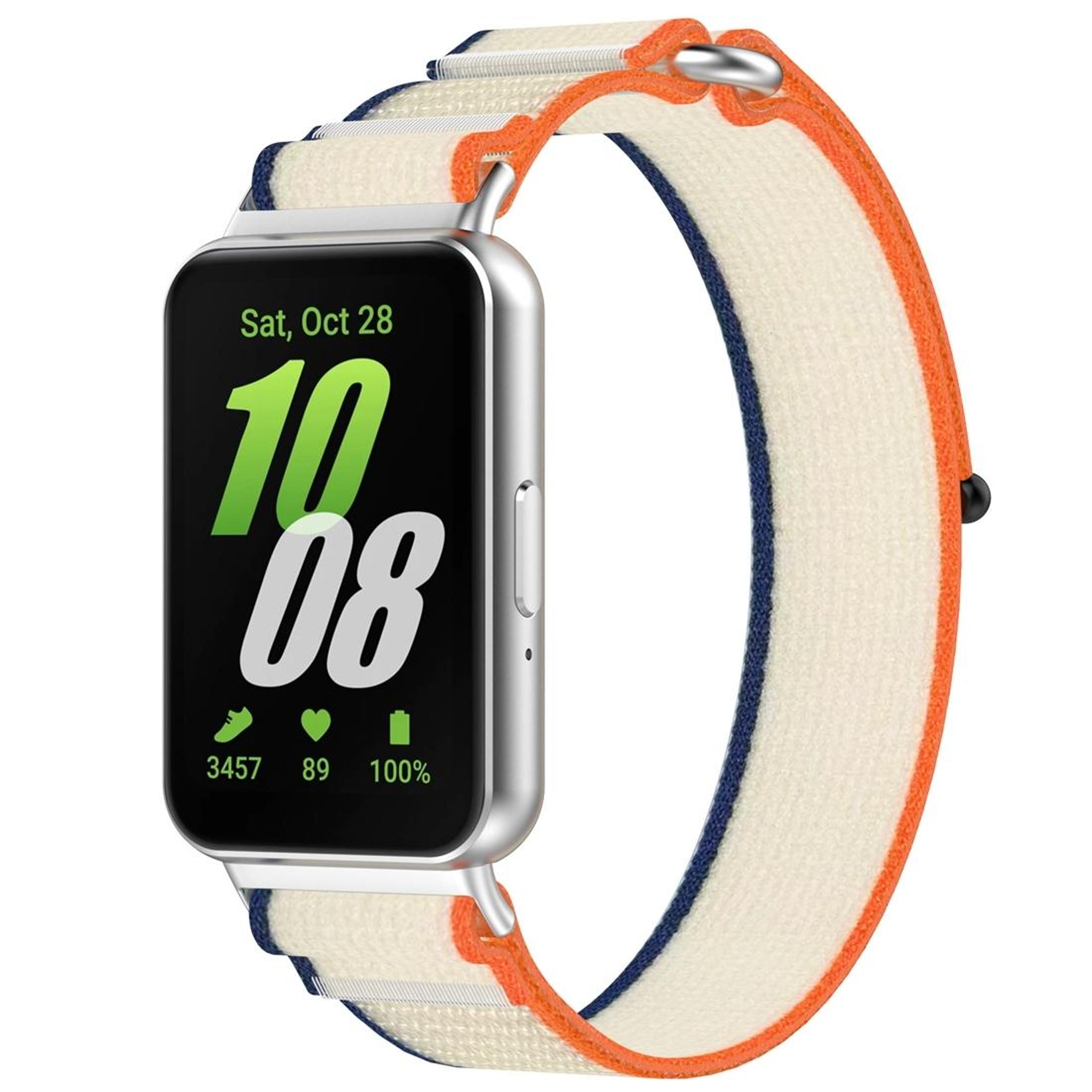 samsung galaxy fit 3 adjustable nylon loop watch band soft breathable replacement strap