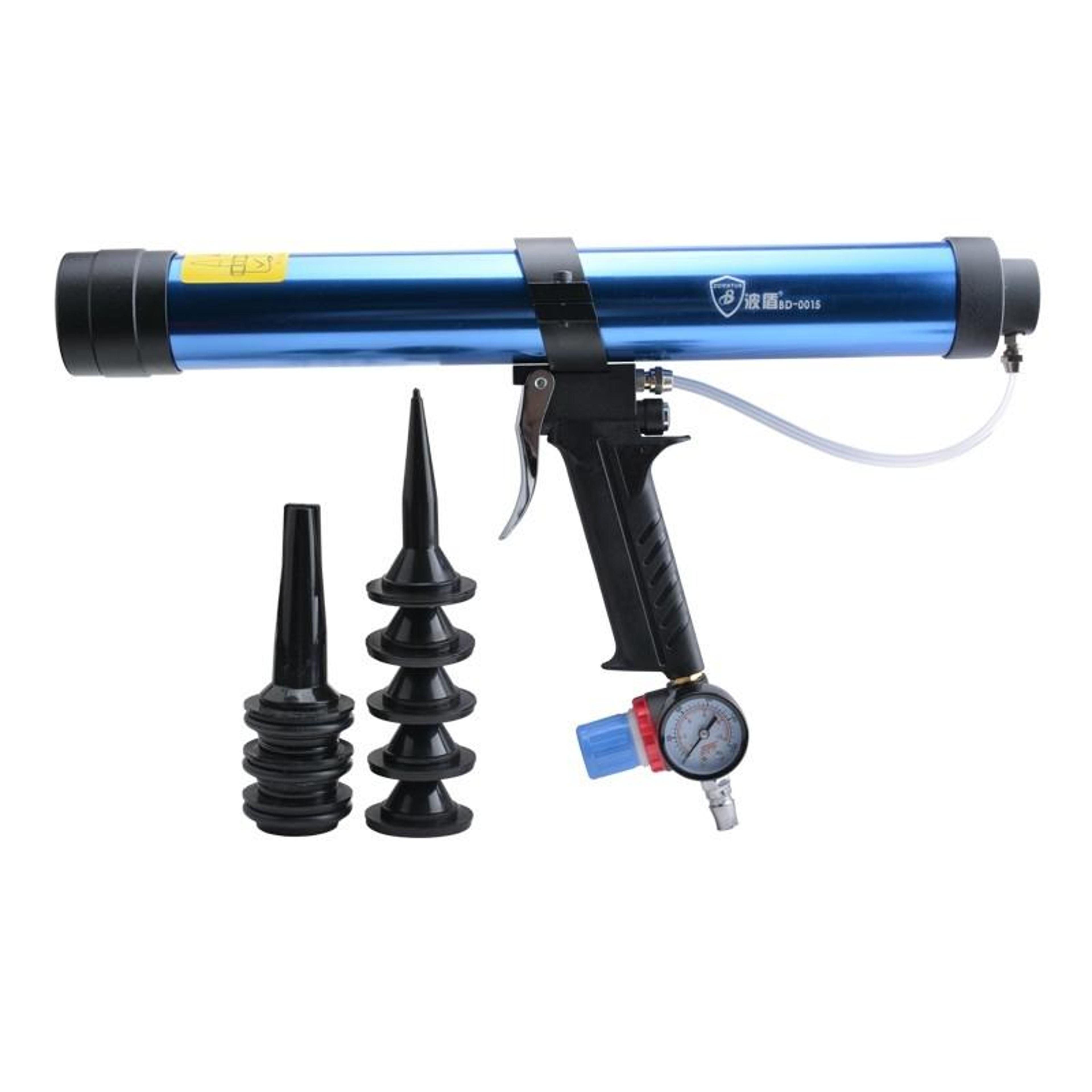 aeroflow 600ml pneumatic glue gun with adjustable speed for glass, silicone & construction sealing