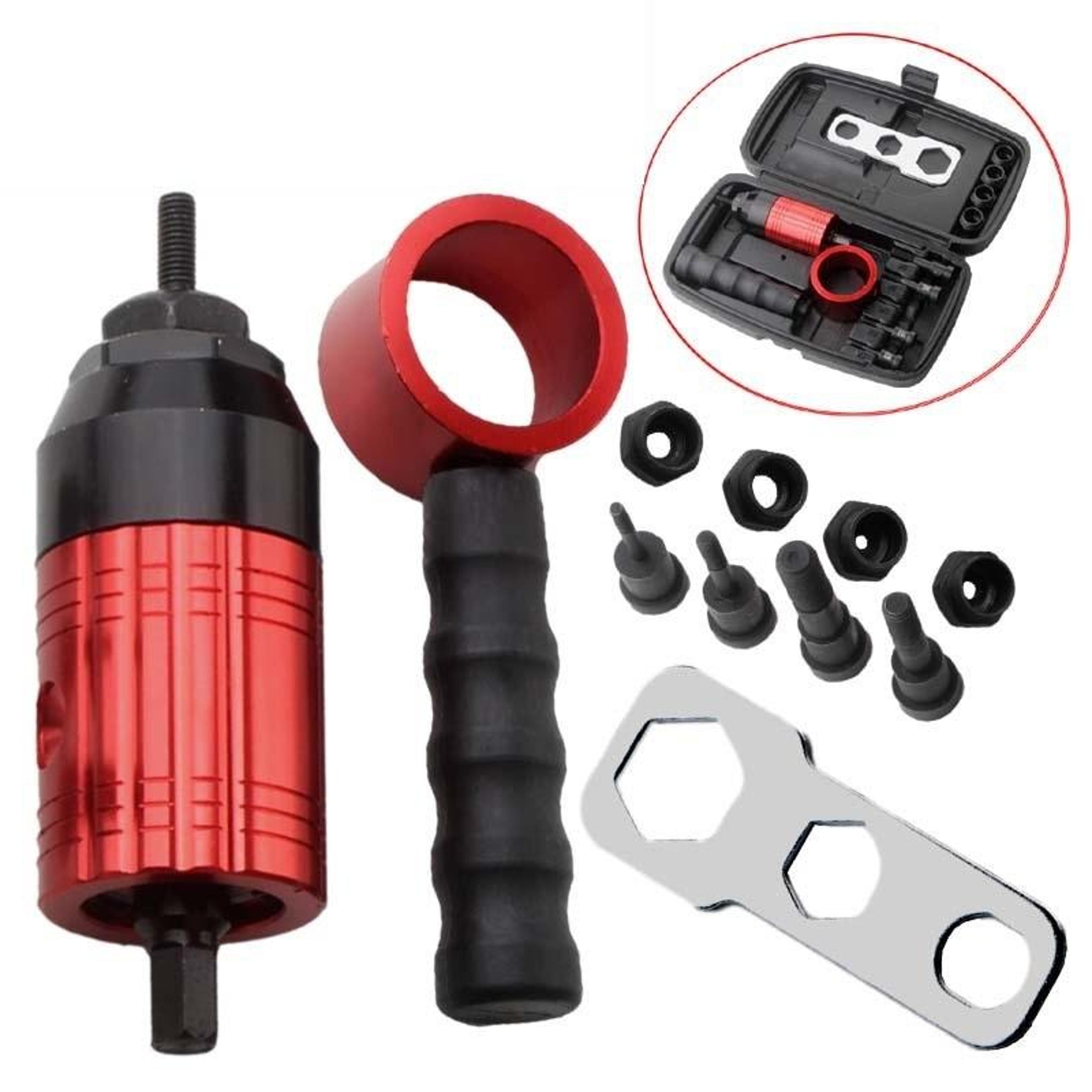 manual riveting tool head set m3–m8 rivet nut adapter clutch type conversion kit