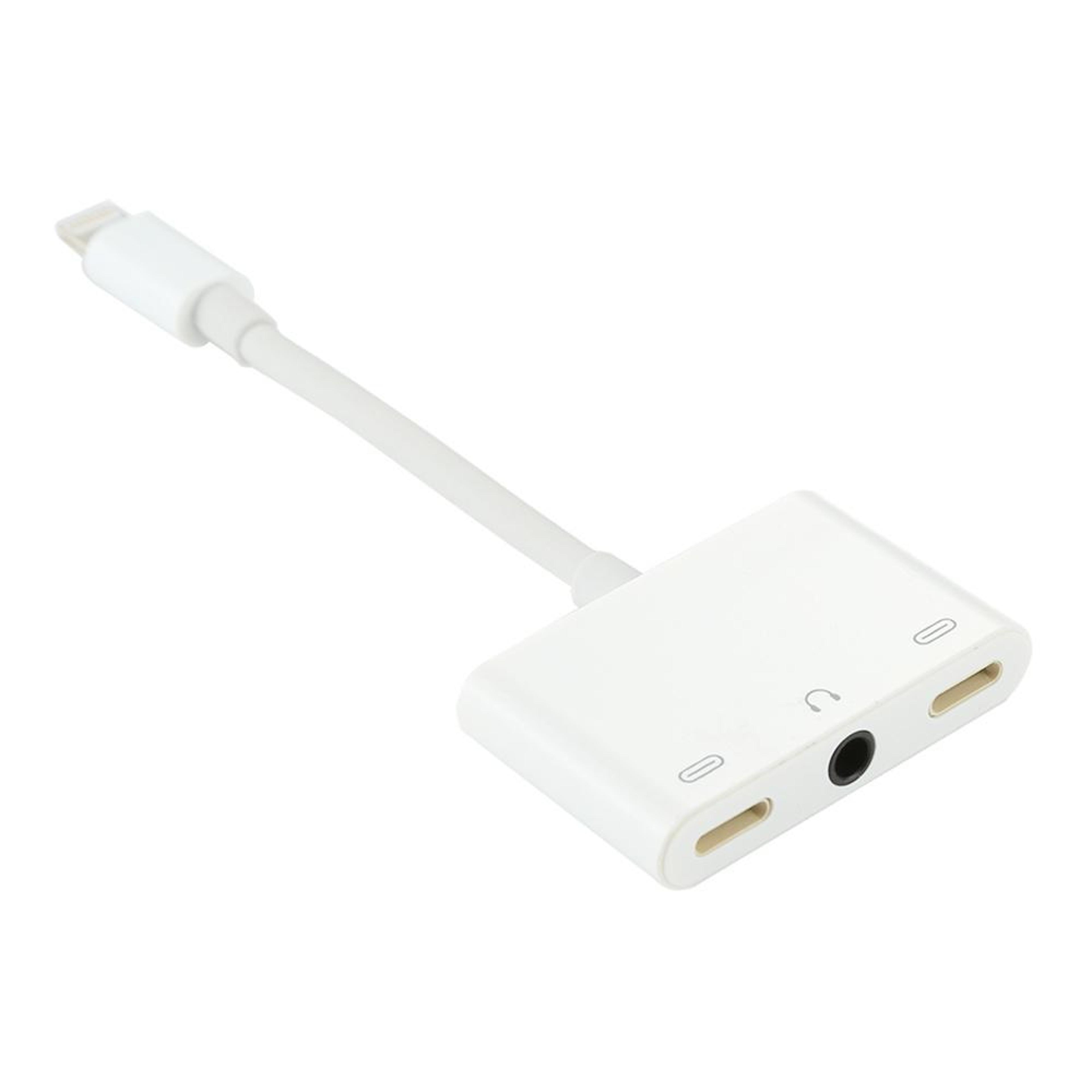 lightning audio charging splitter adapter iphone dual port 3.5mm headphone charging adapter