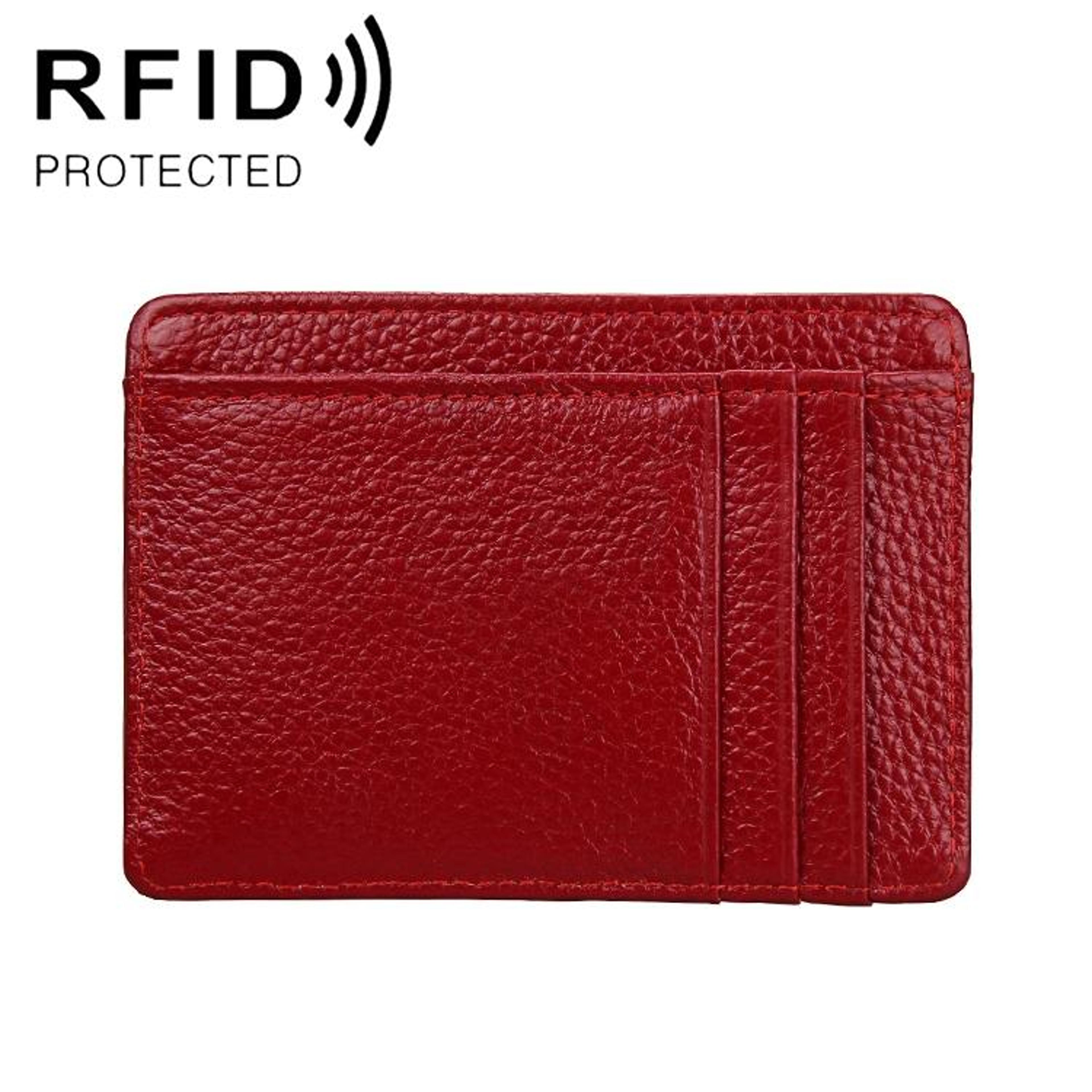 kb37 rfid blocking leather card holder wallet slim billfold for men and women