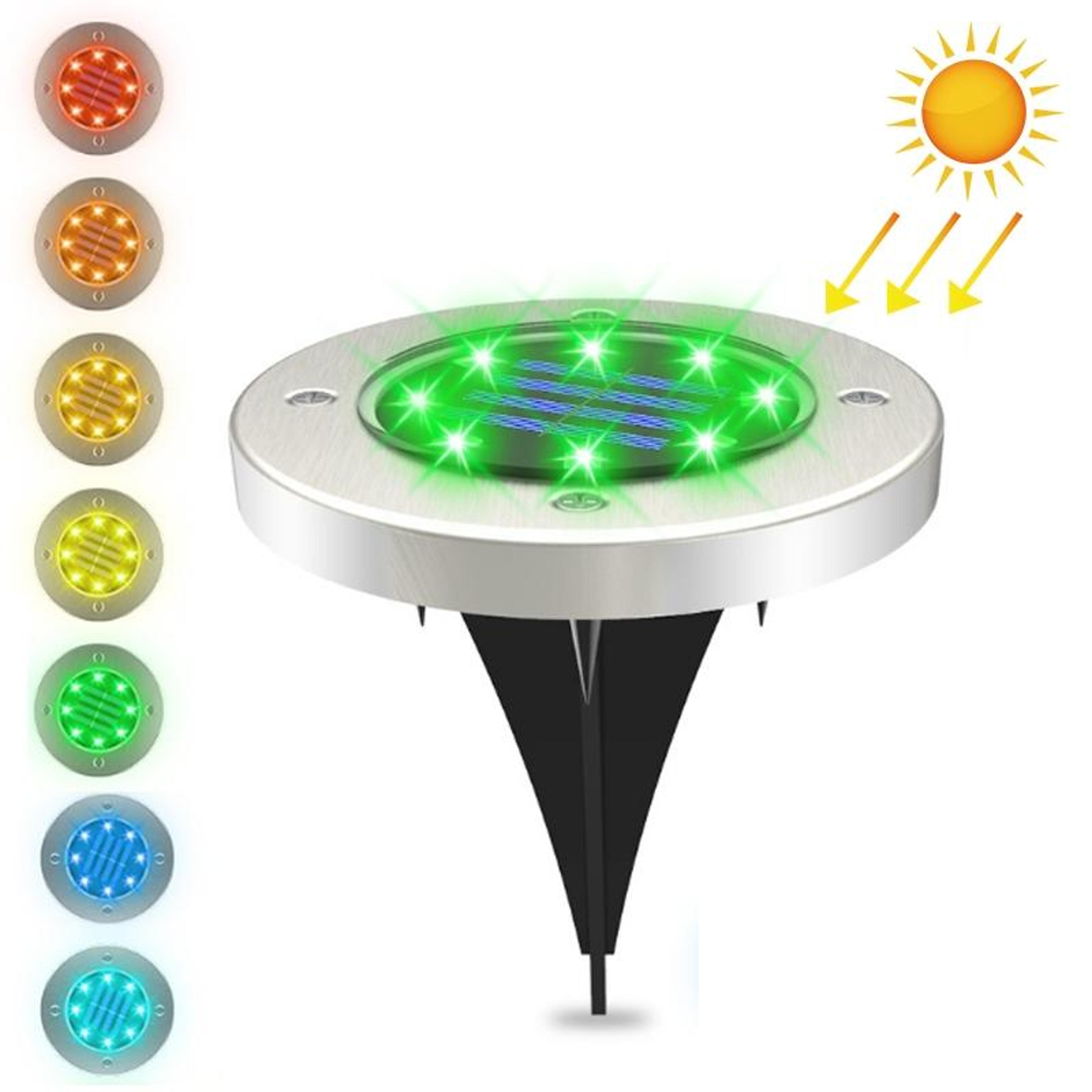 8 led solar in ground garden lights waterproof led landscape pathway lights smart sensor