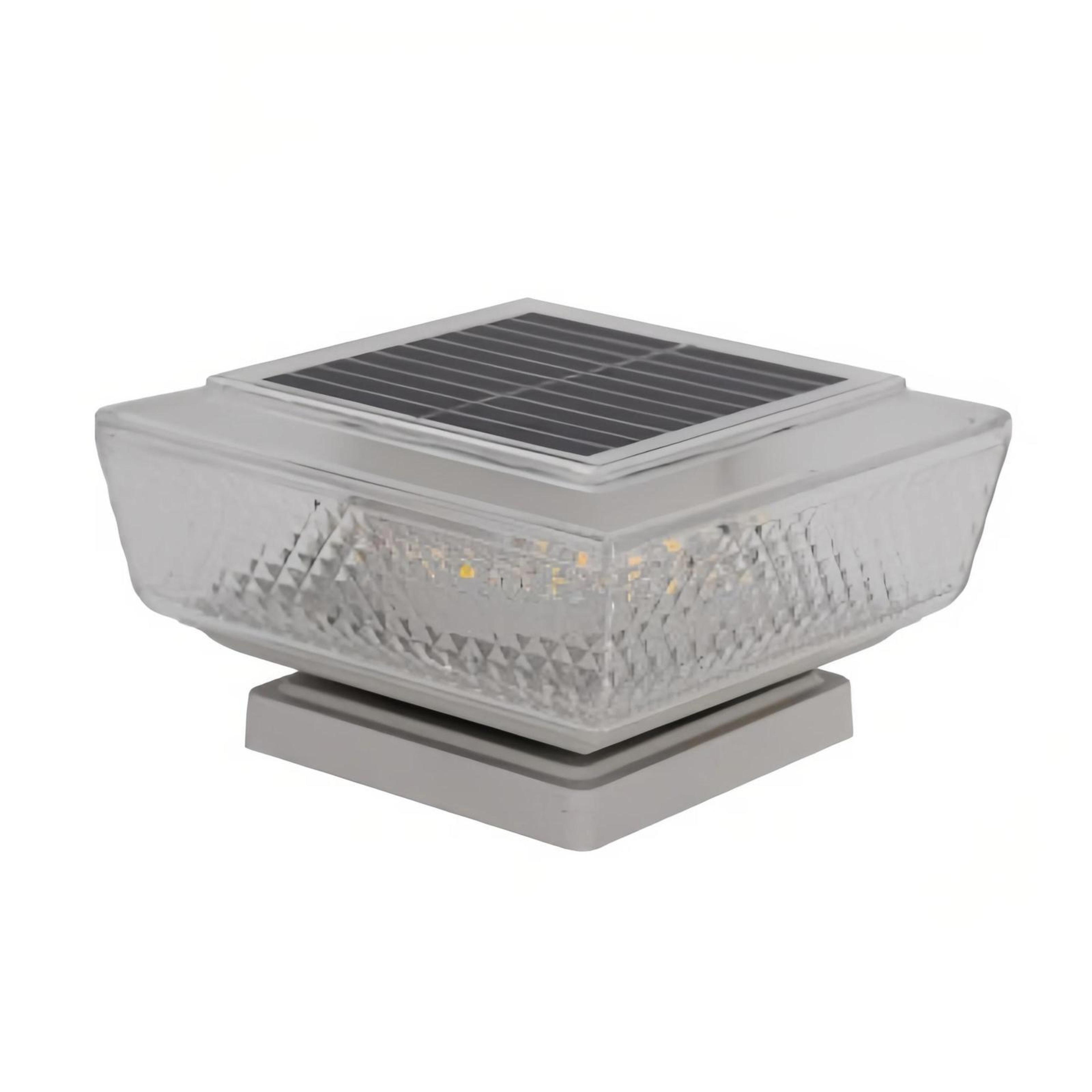 solar outdoor pillar light waterproof garden light led courtyard light warm mesh glow