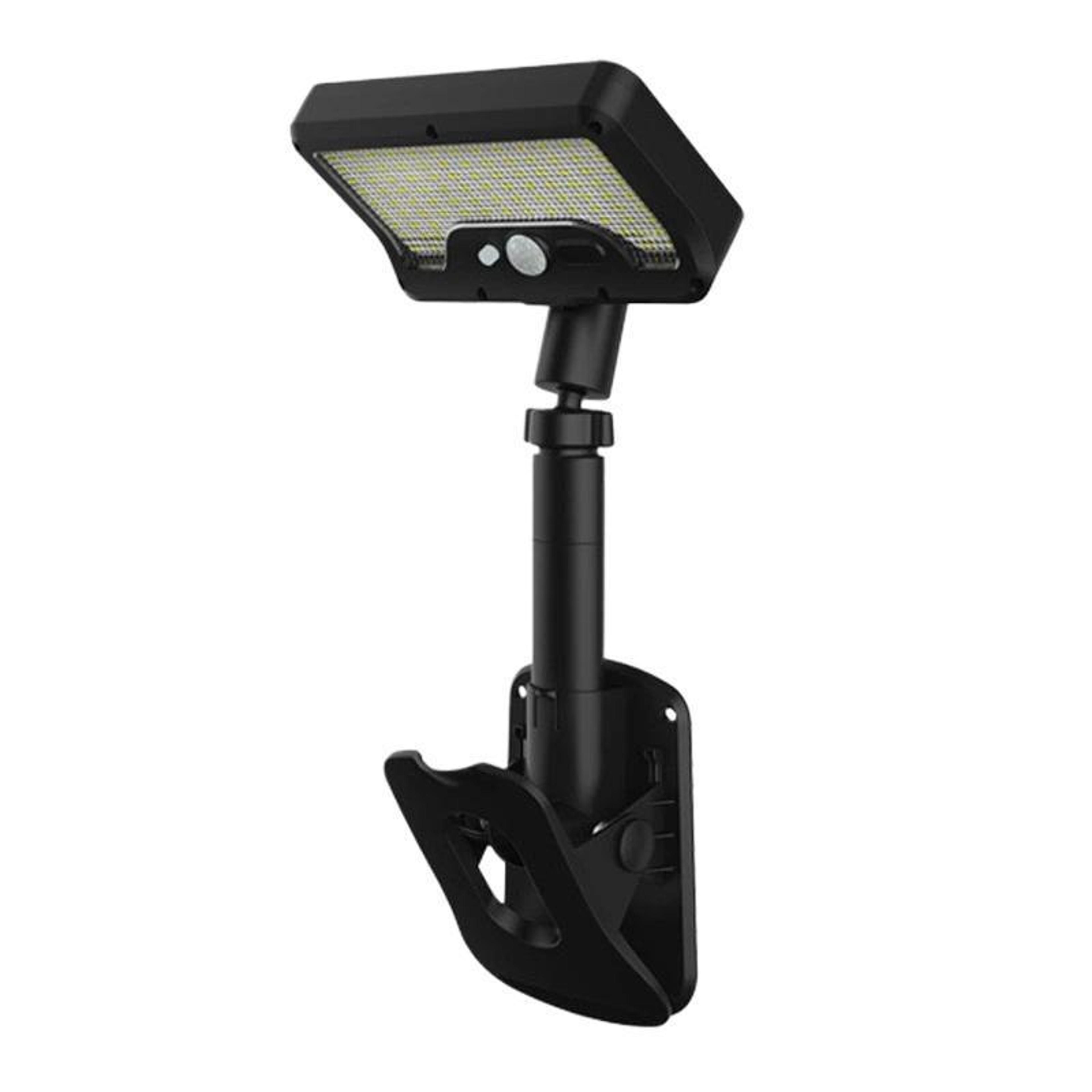 solar motion sensor clip on light led waterproof outdoor security lamp