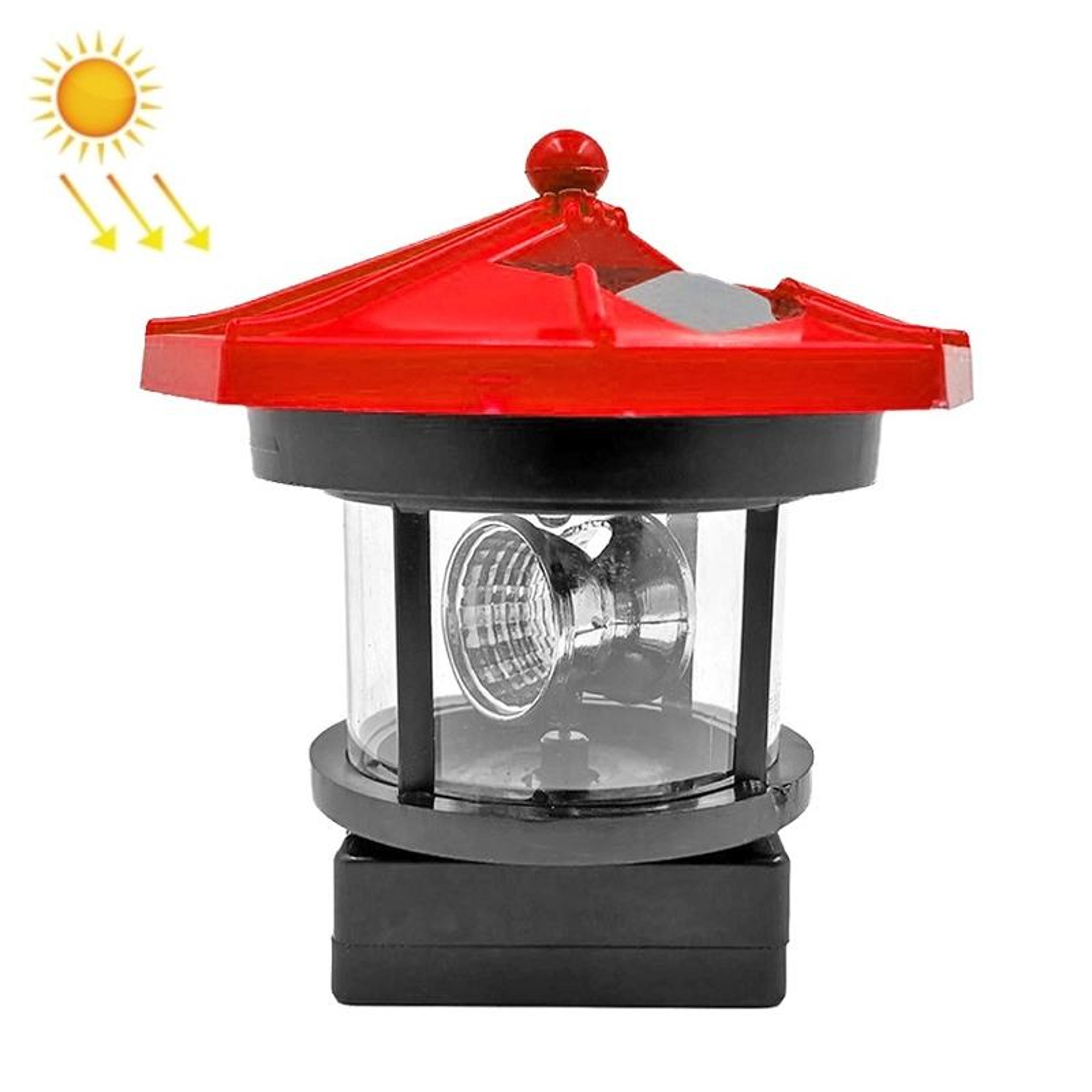 outdoor solar lighthouse garden light waterproof rotating led garden landscape decor
