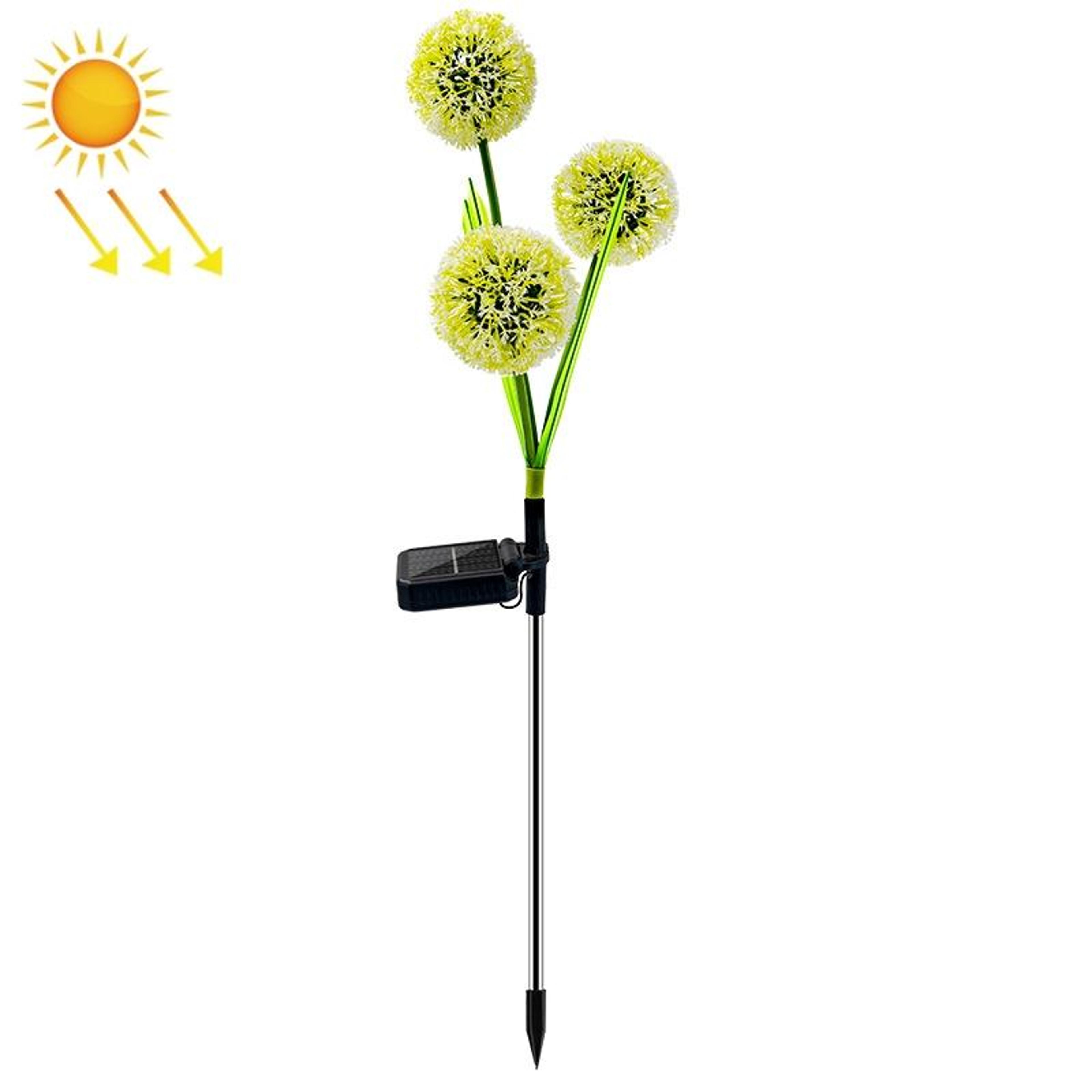 dandelion solar garden lights head outdoor led lawn pathway waterproof decorative lamp