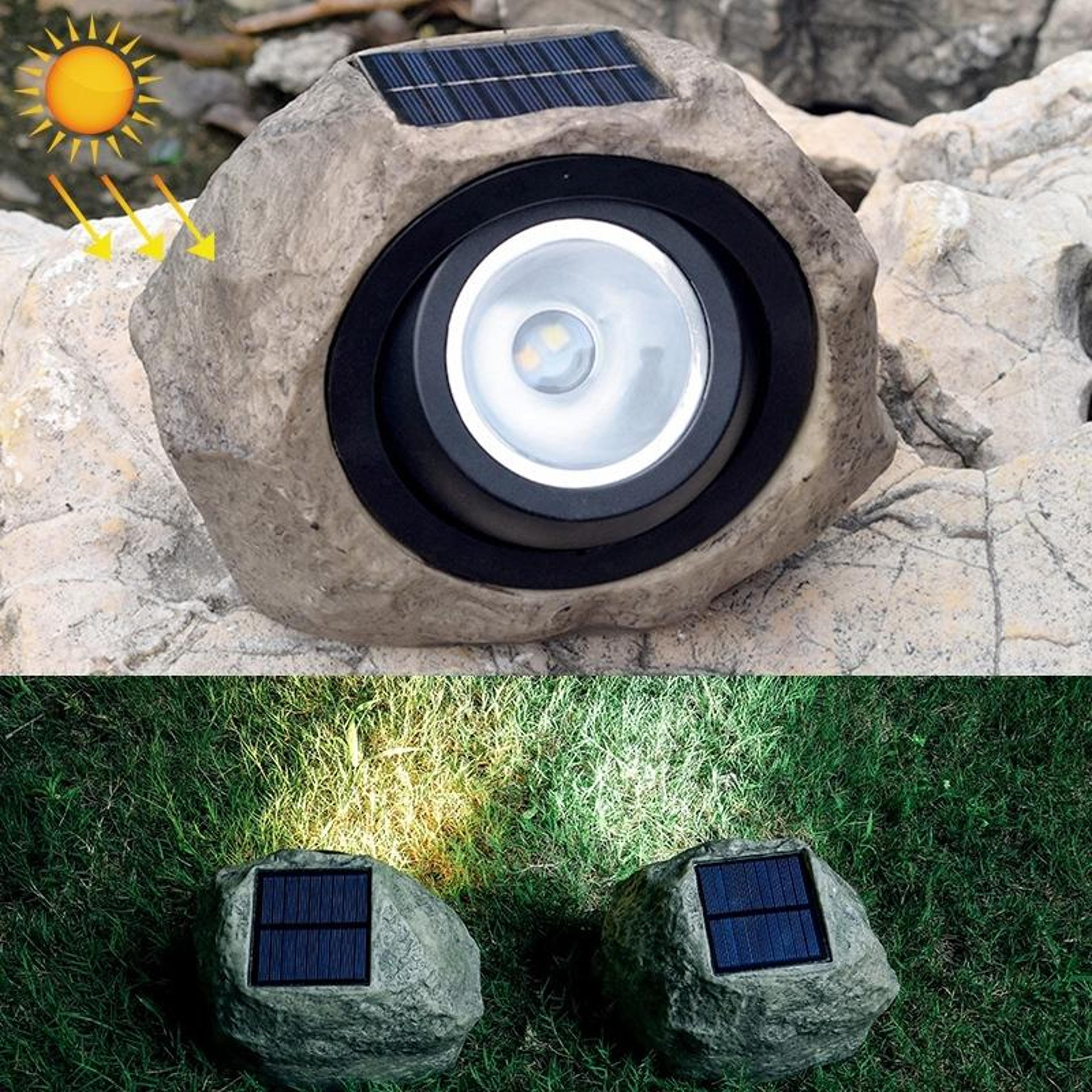 solar stone spotlight led garden light ip65 waterproof outdoor solar garden light for lawn & landscape