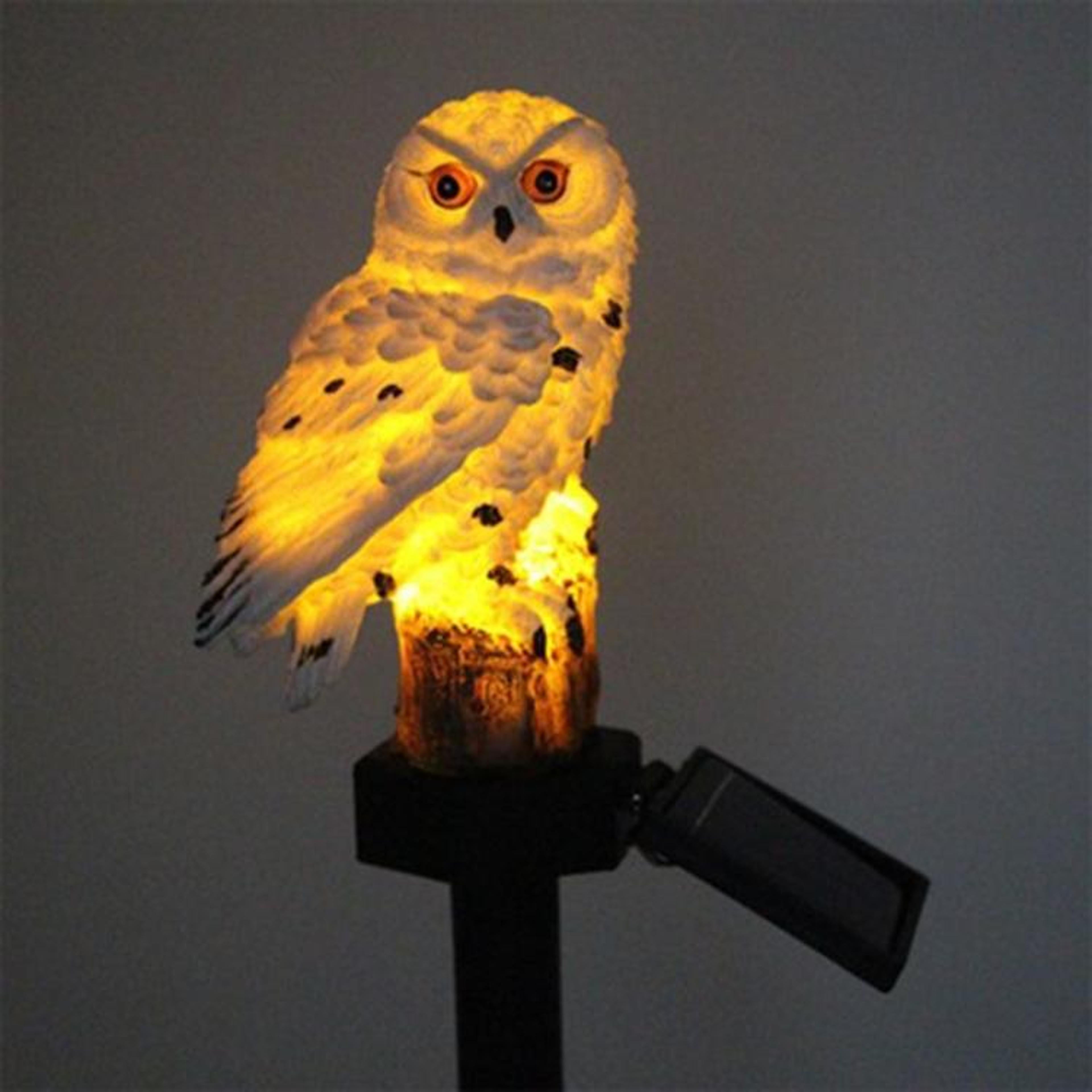 solar owl led garden night light waterproof solar garden lamp outdoor decor warm white path light