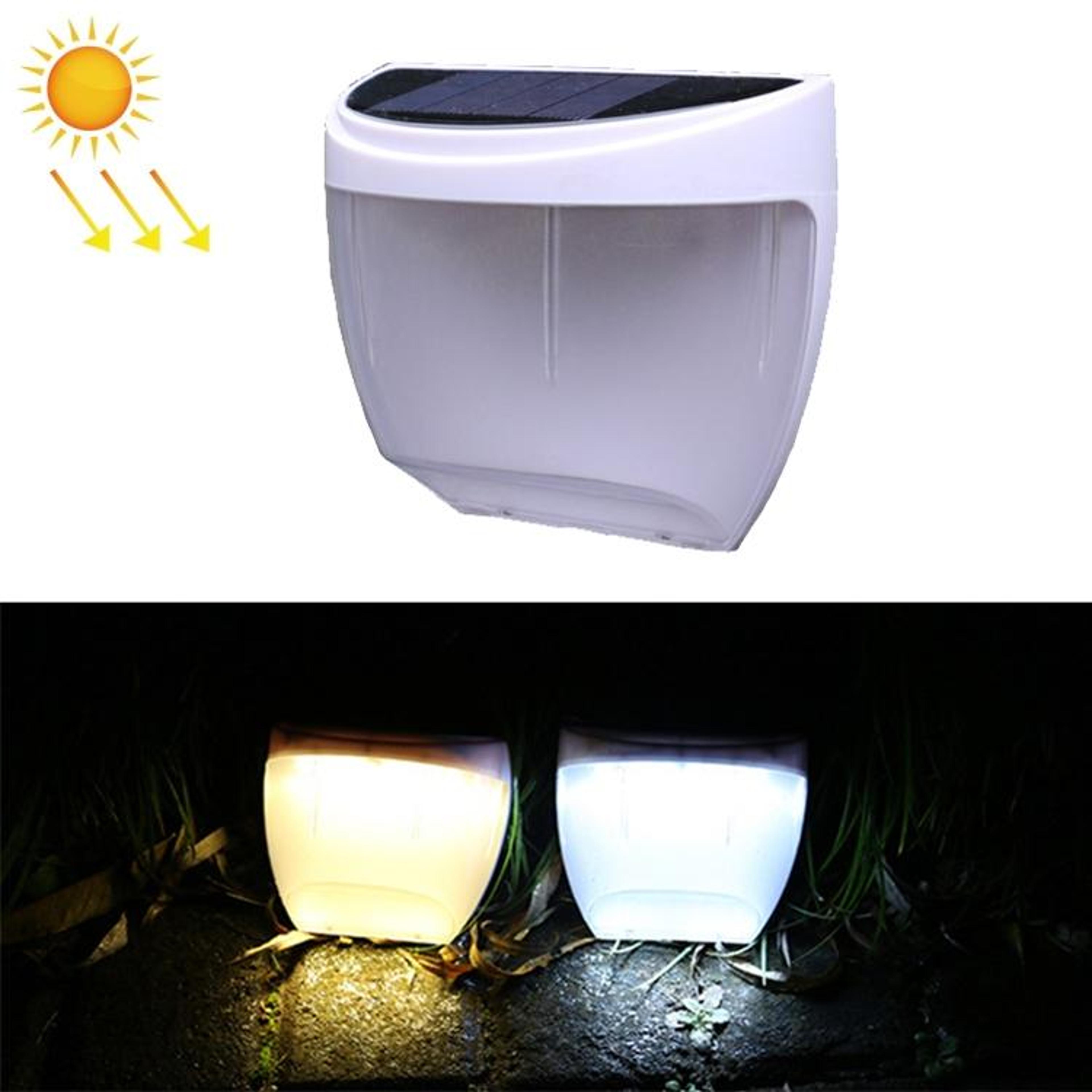 solarglow 8 led solar wall light waterproof outdoor fence & garden lamp