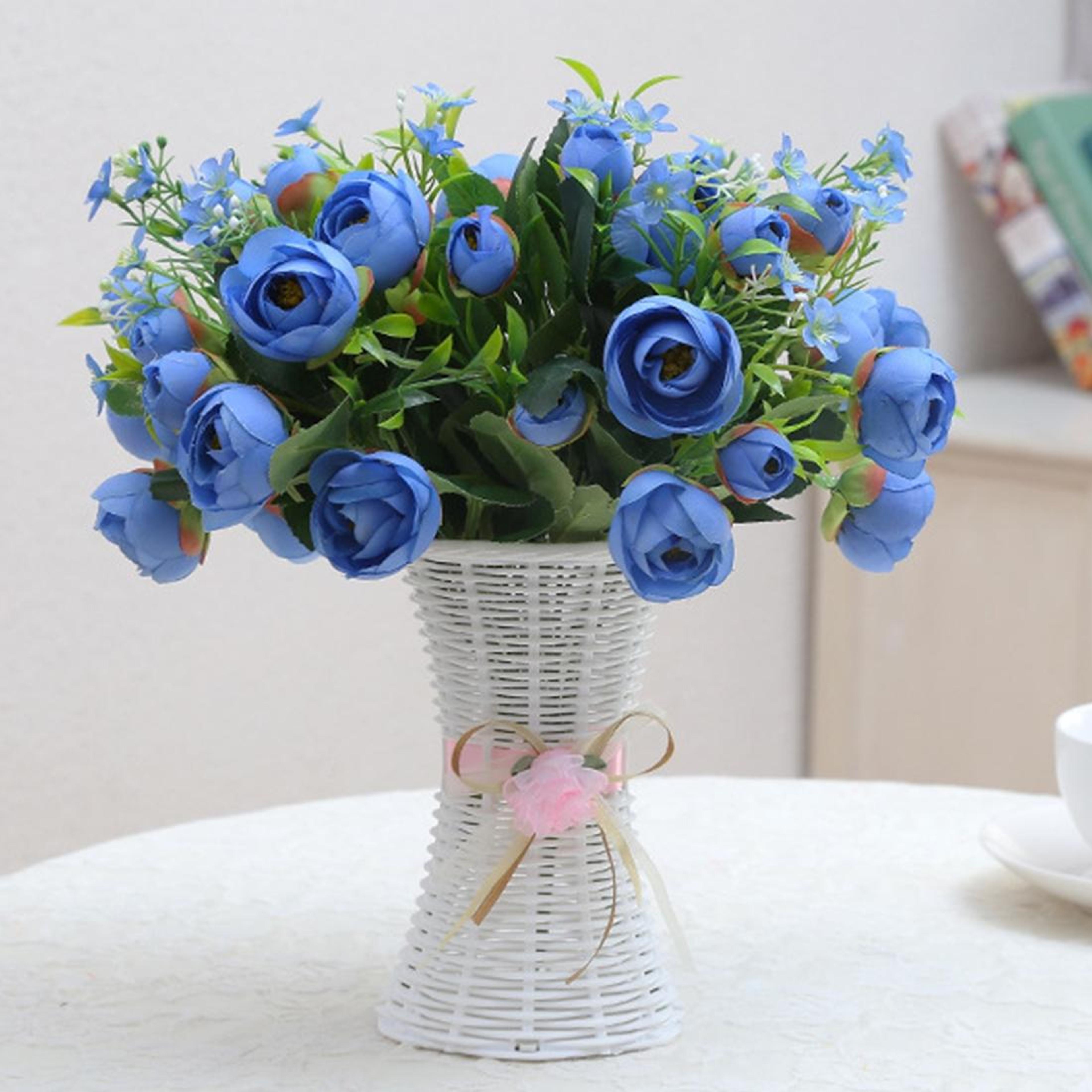 elegant ribbon plastic flower pot decorative balcony planter for home & garden