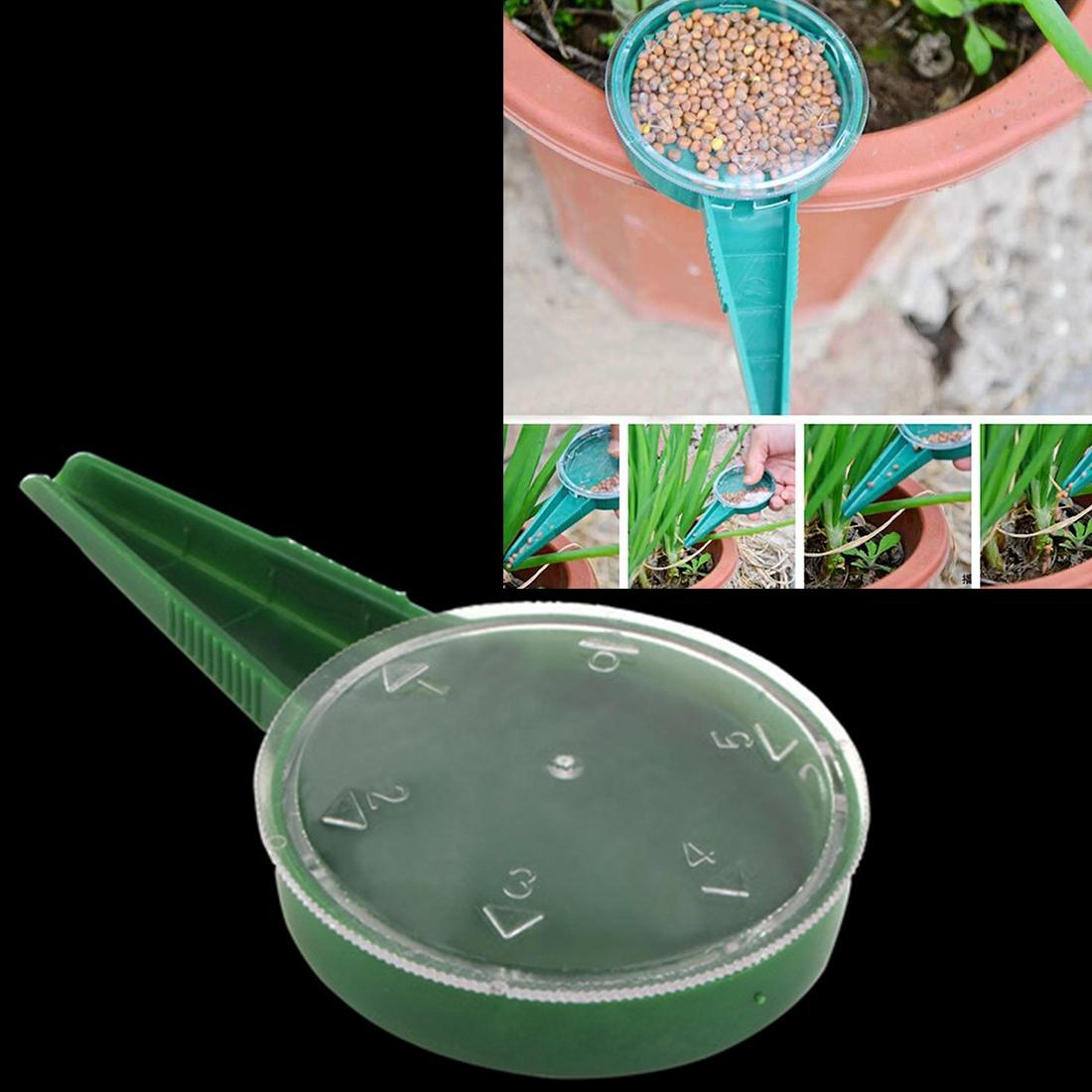 level adjustable seed sower & seedling transplanting tool for precise garden planting