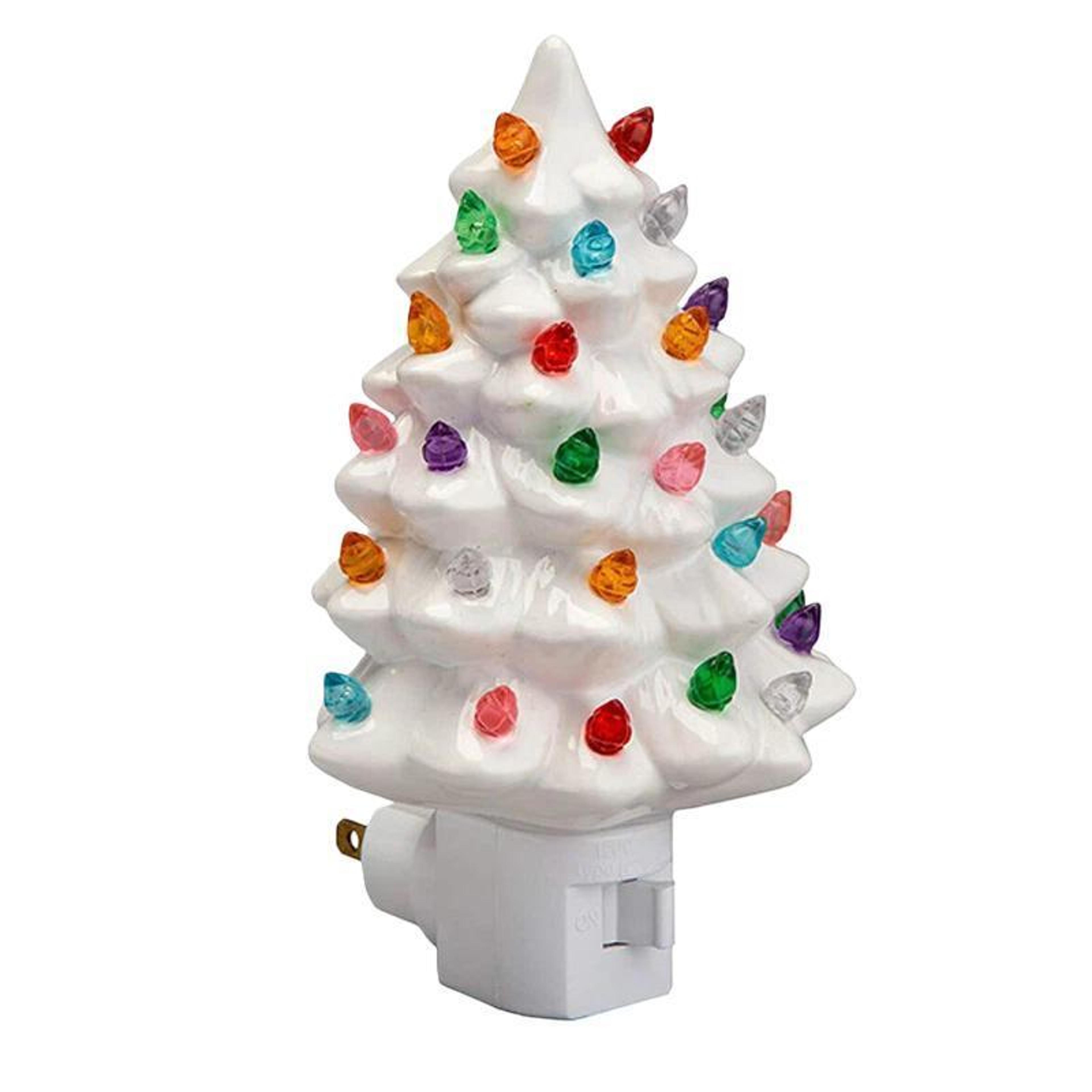 plug in christmas tree socket ornament led night light holiday decorative lamp