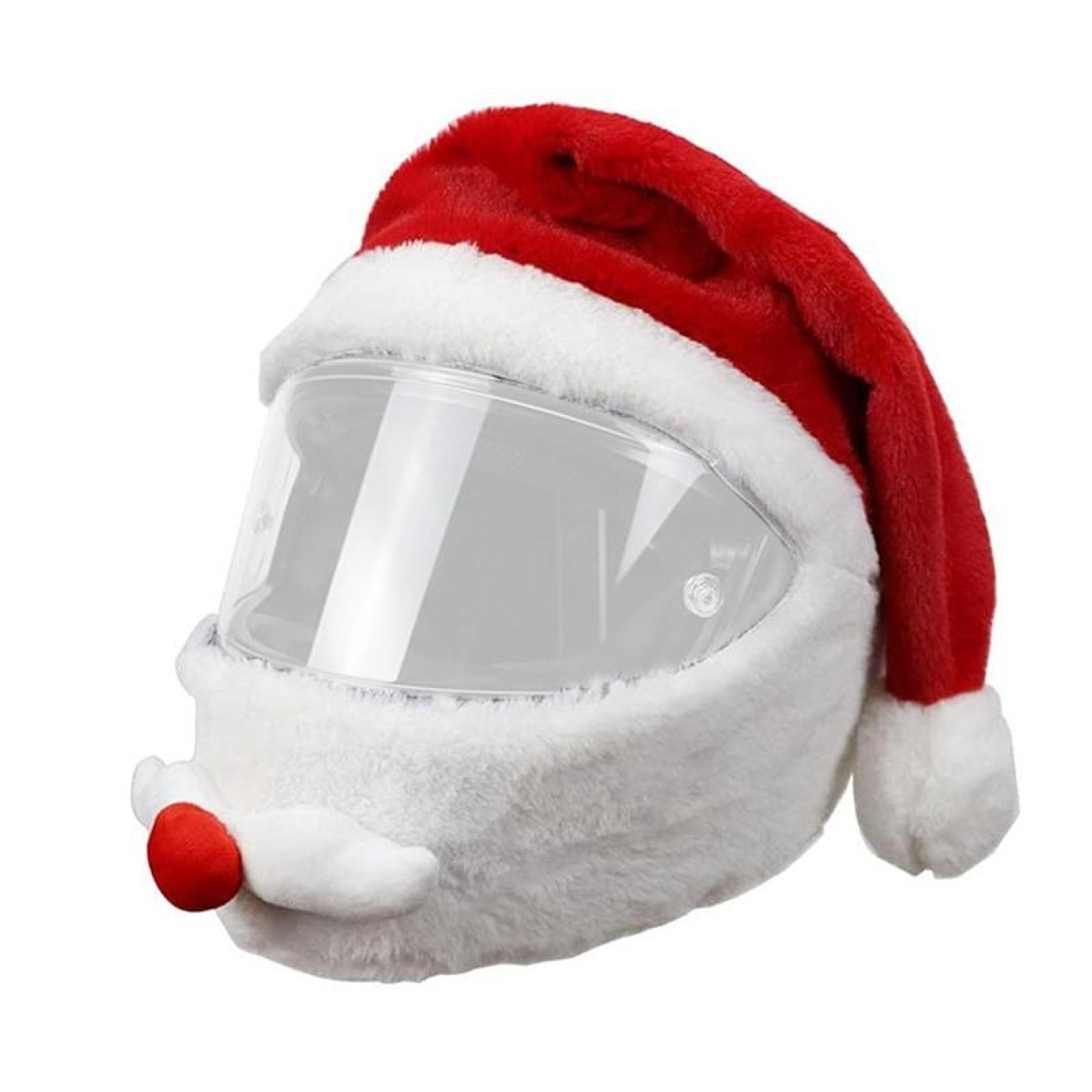 santa motorcycle helmet christmas cover festive motorcycle helmet christmas cover decoration dust protection
