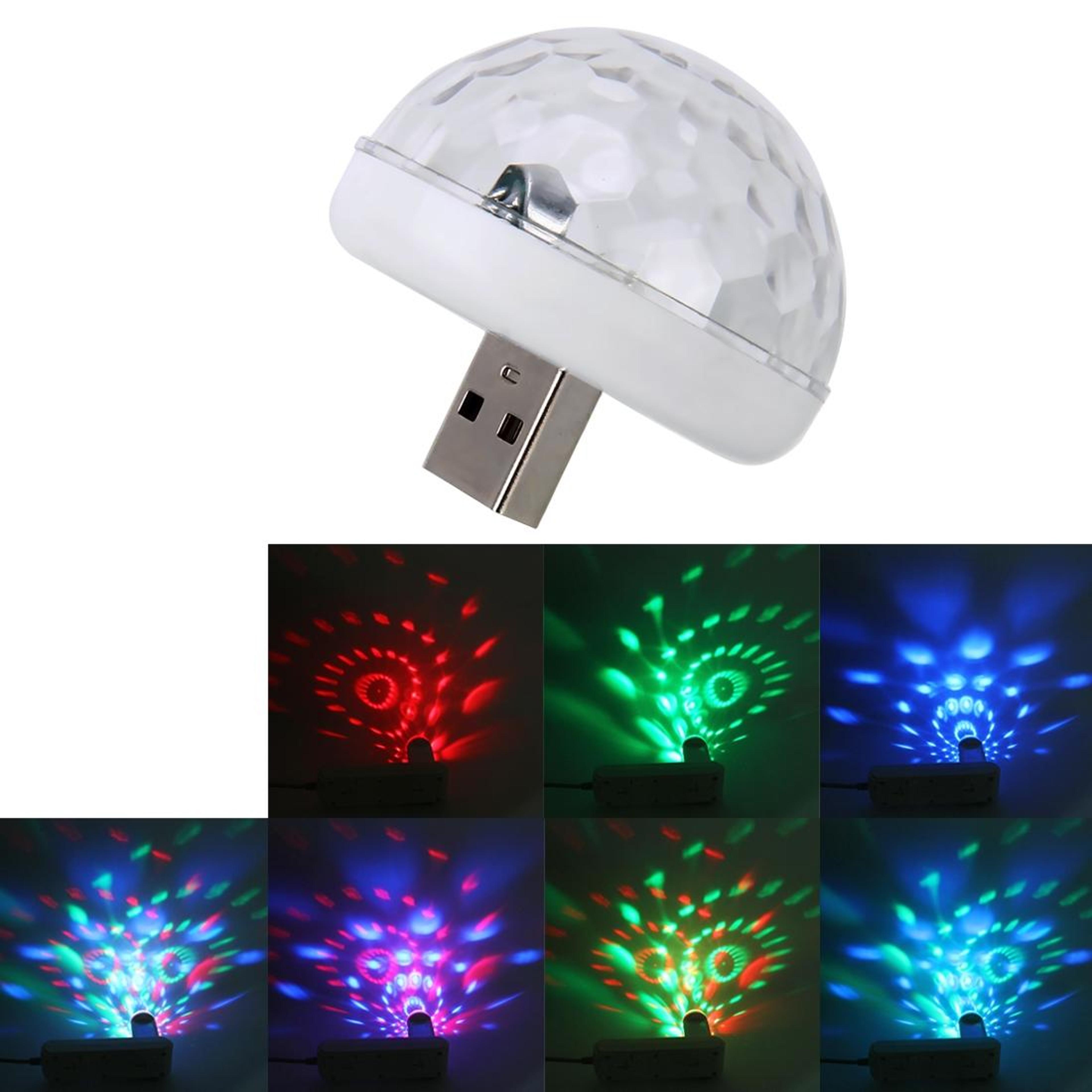 usb led atmosphere light car ambient lighting rgb party dj mini lamp