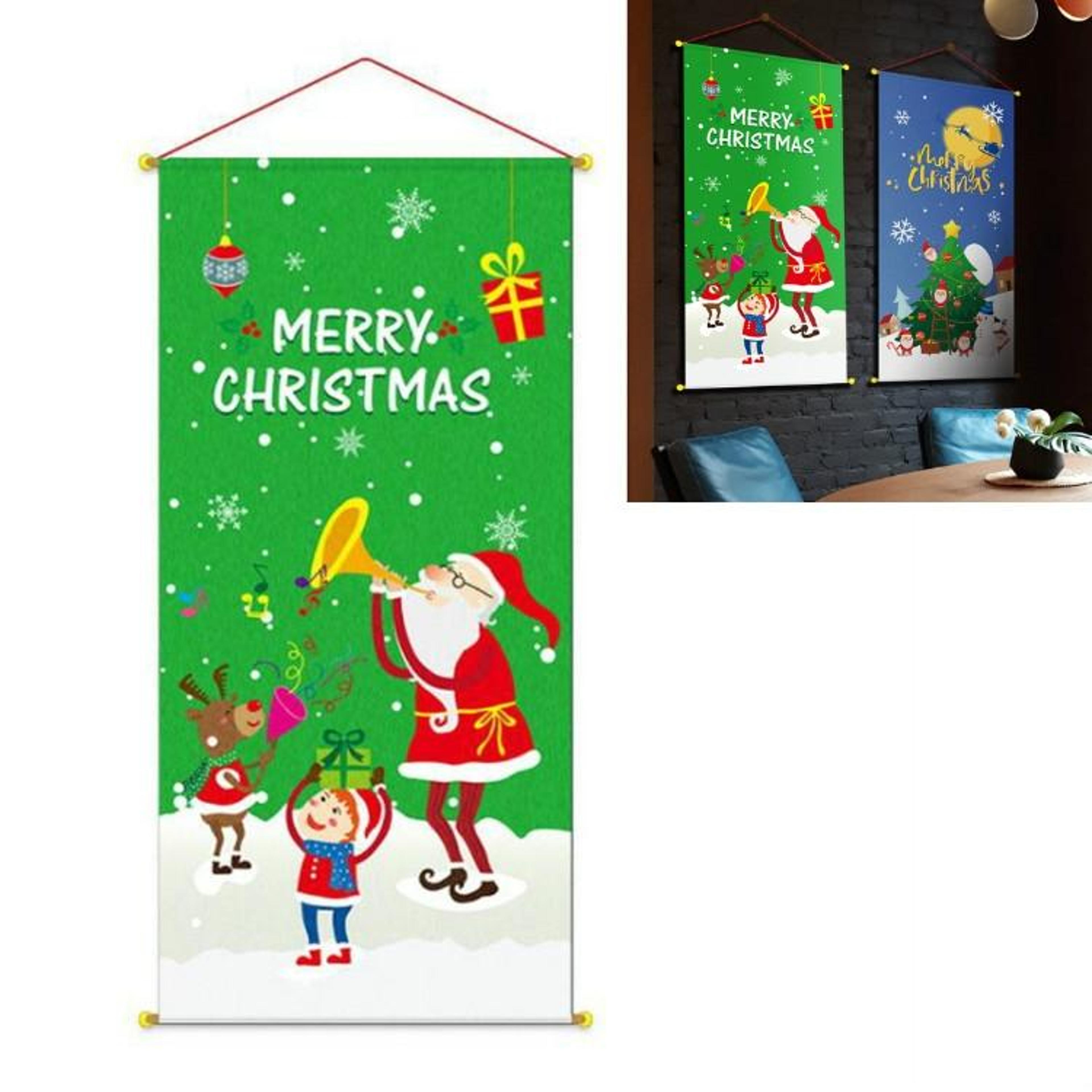 christmas banner cloth wall poster decoration for party, home, hotel & mall holiday decor