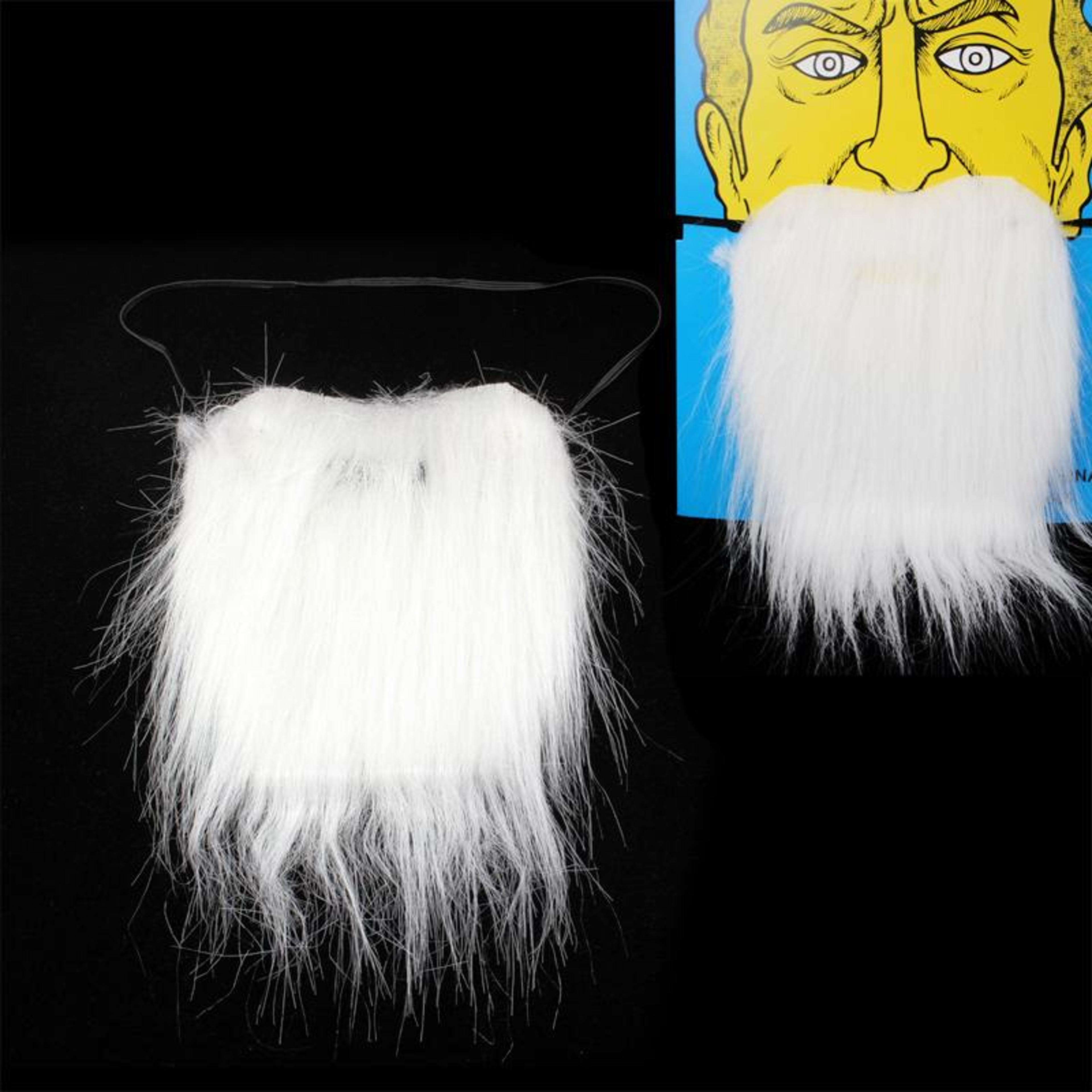 silver sage fake beard & mustache costume set with elastic strap